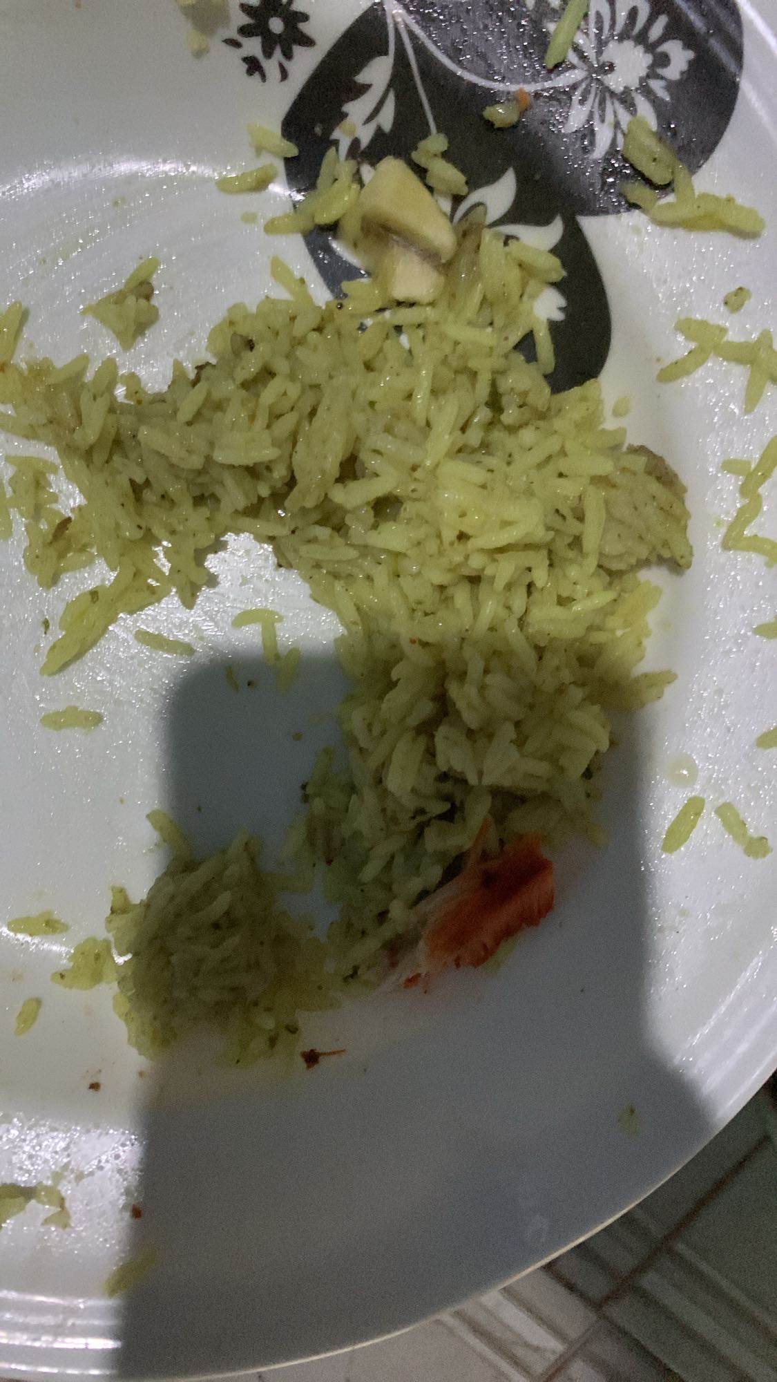 Yellow rice with mushroom