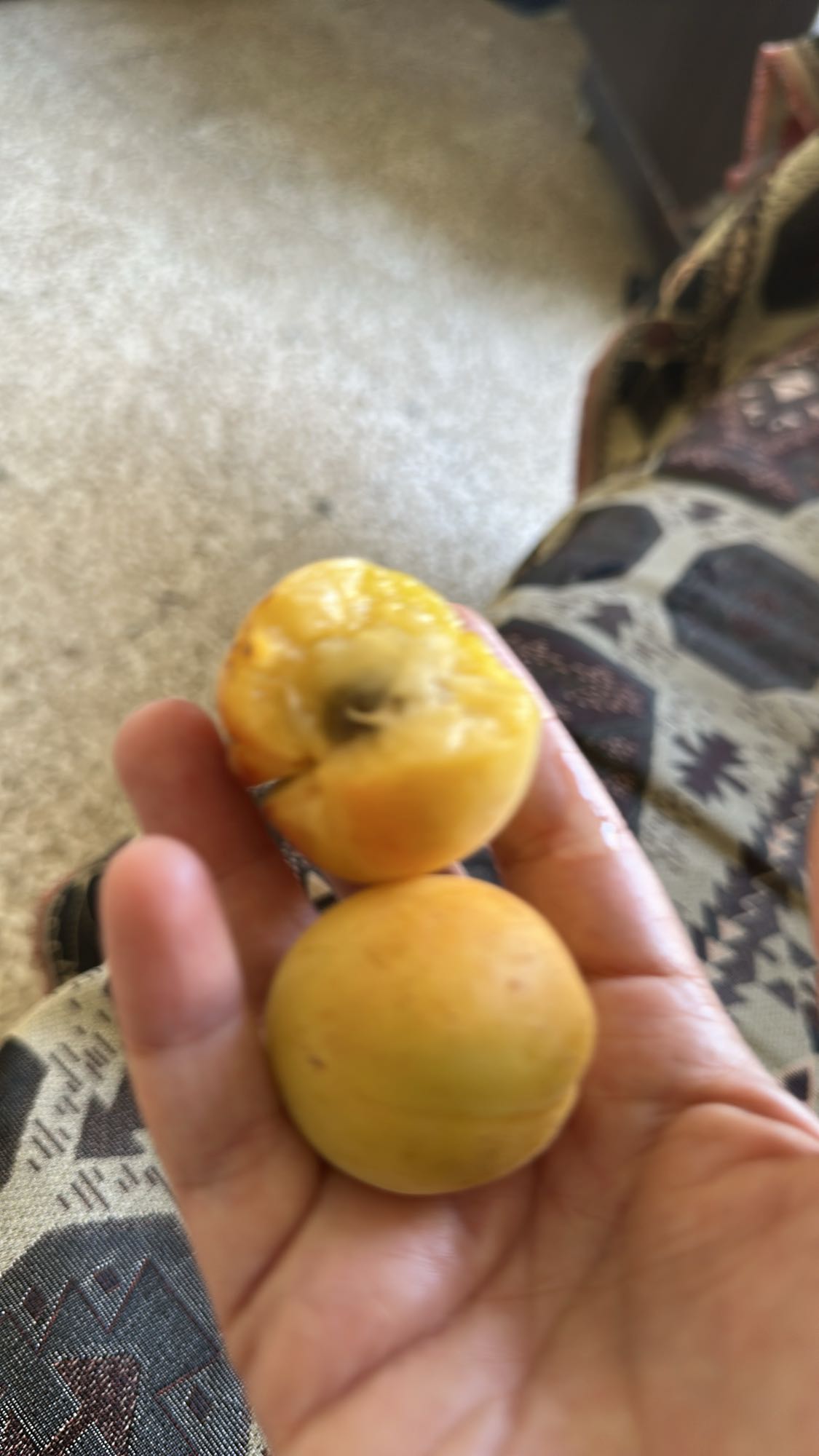 Yellow plums snack