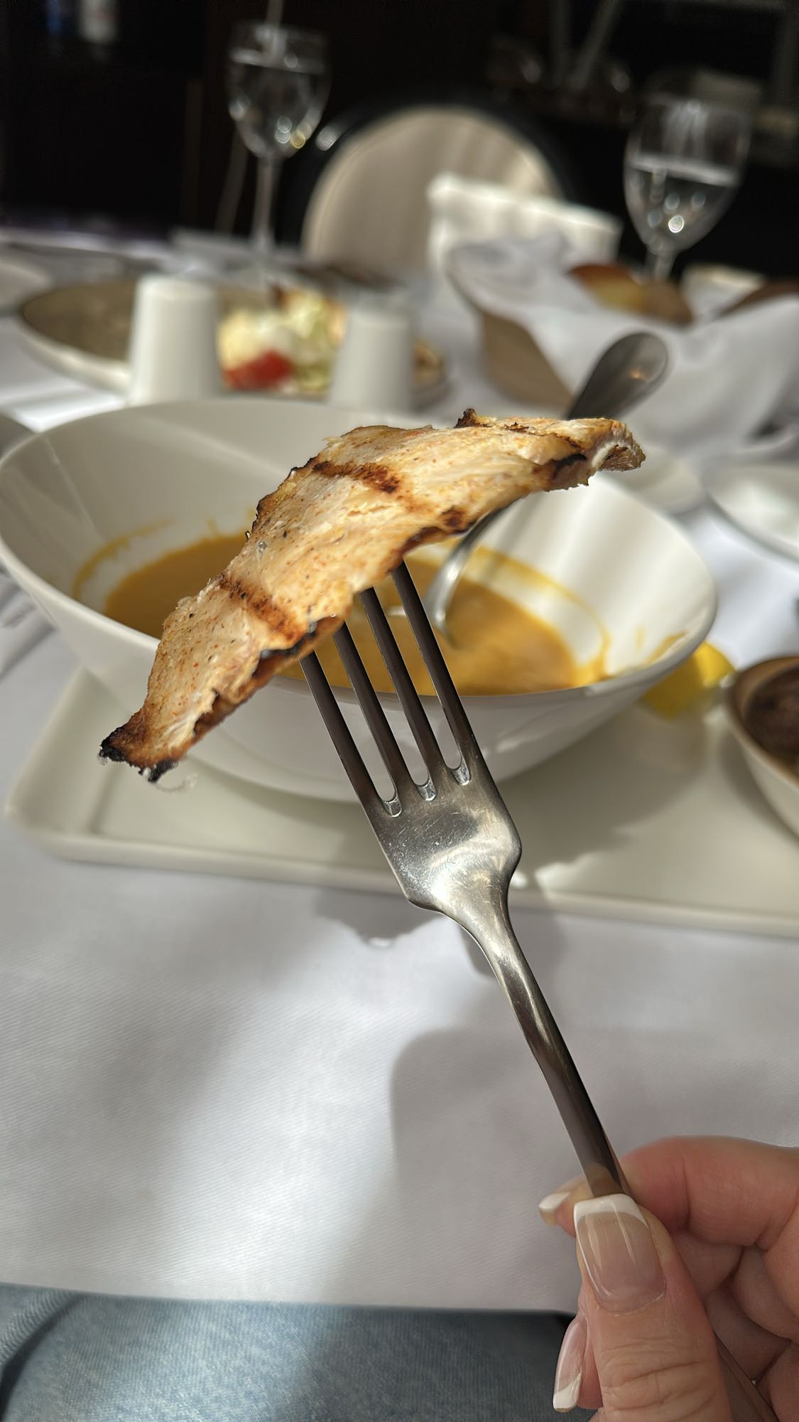 Grilled Chicken with Soup