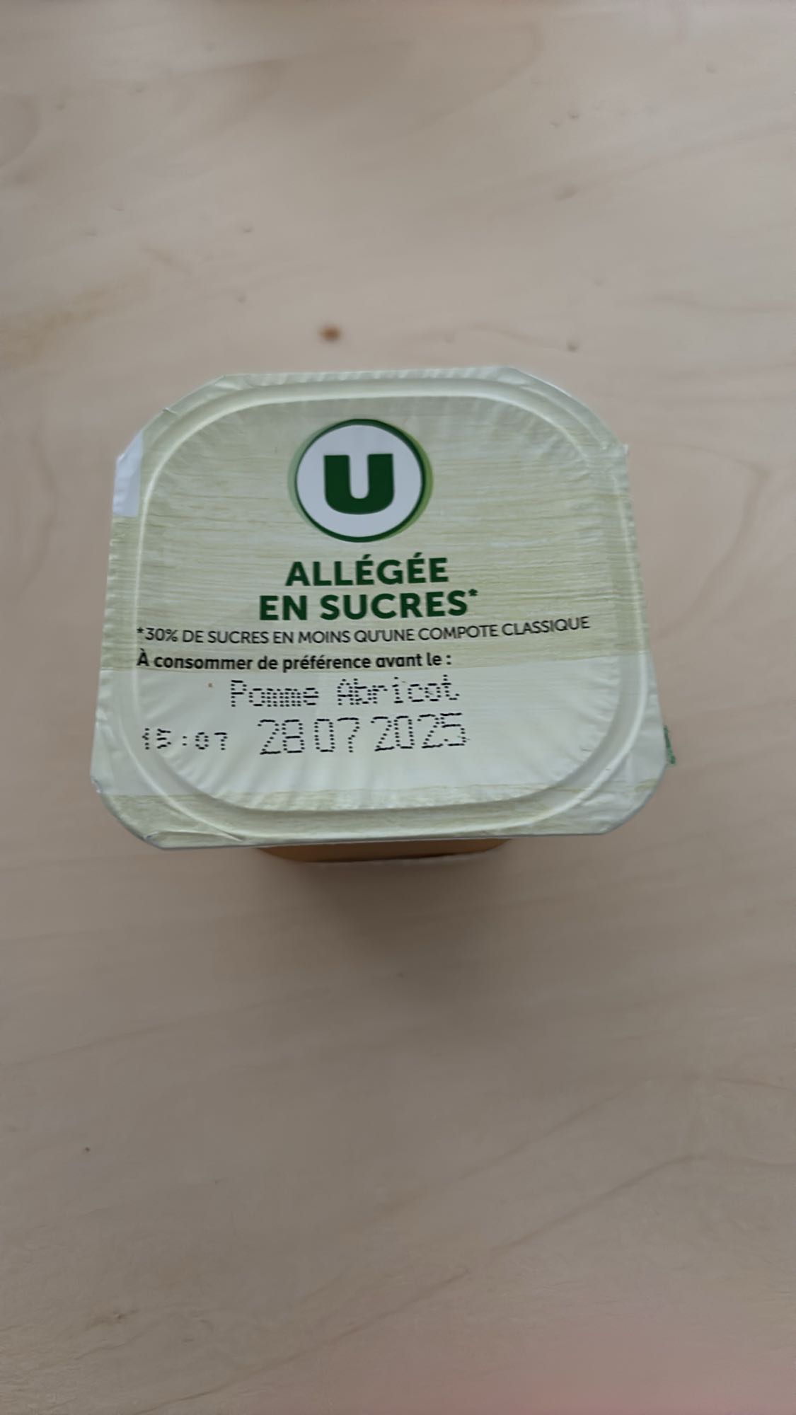 Compote pomme abricot allégée