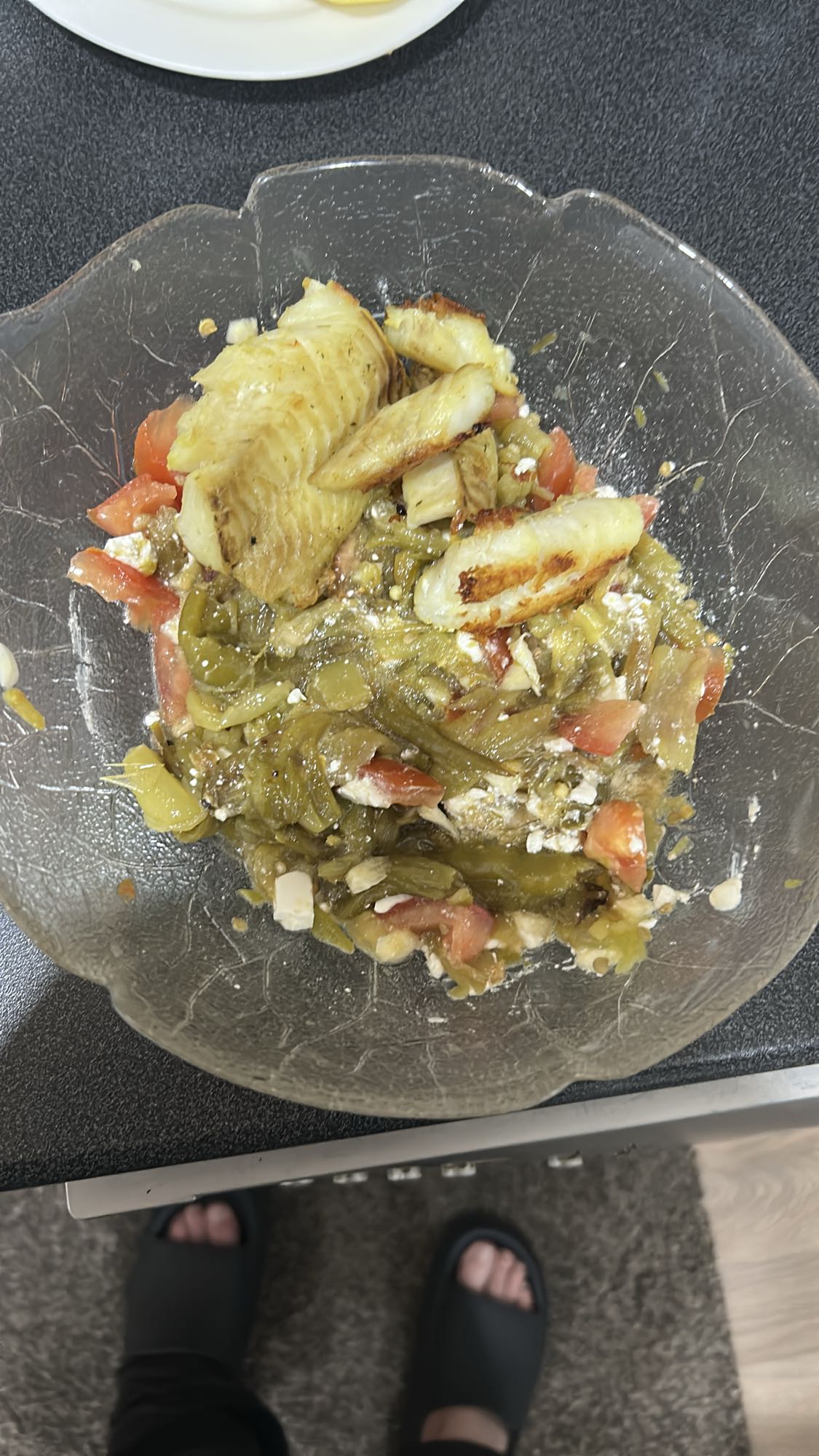 Grillet fisk og grønnsaker