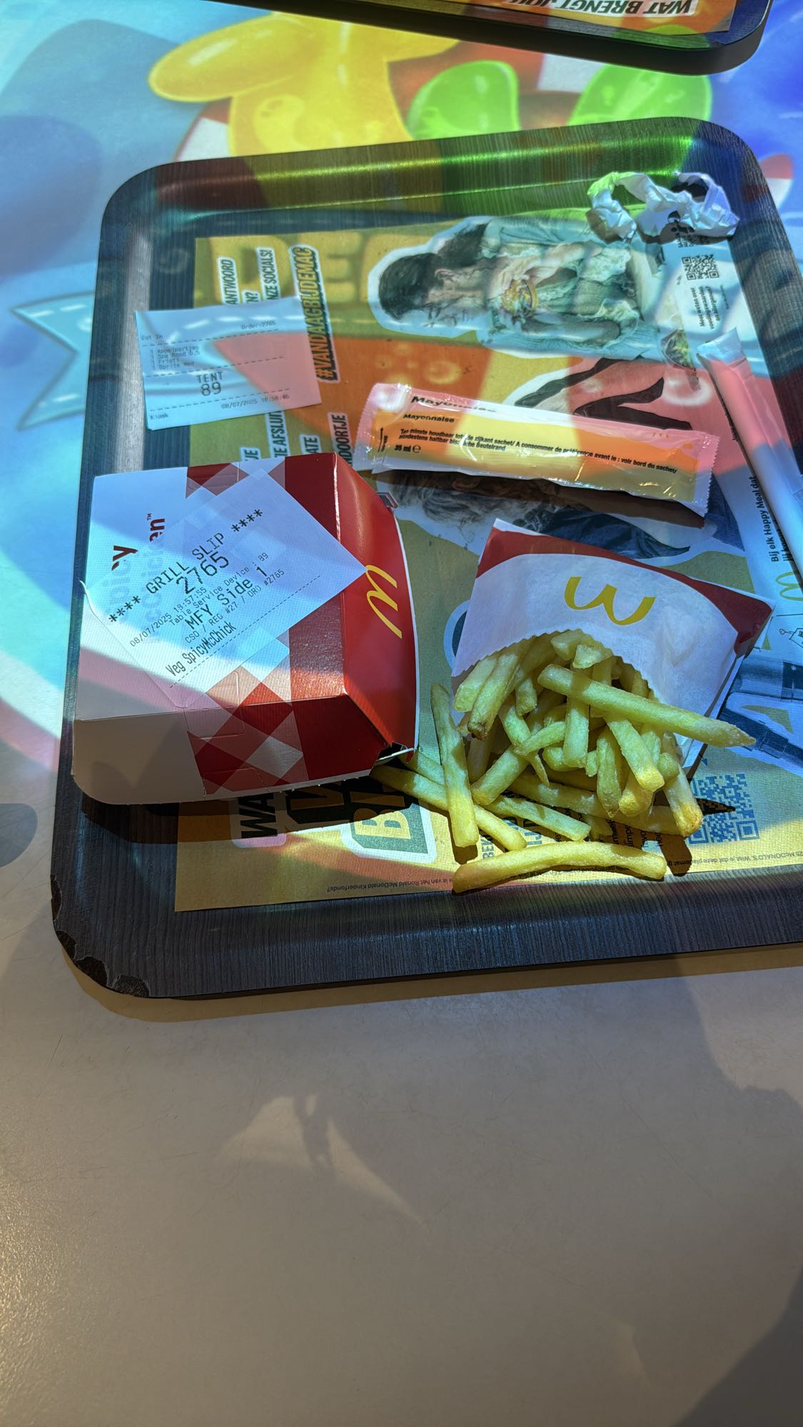 Veggie burger met friet