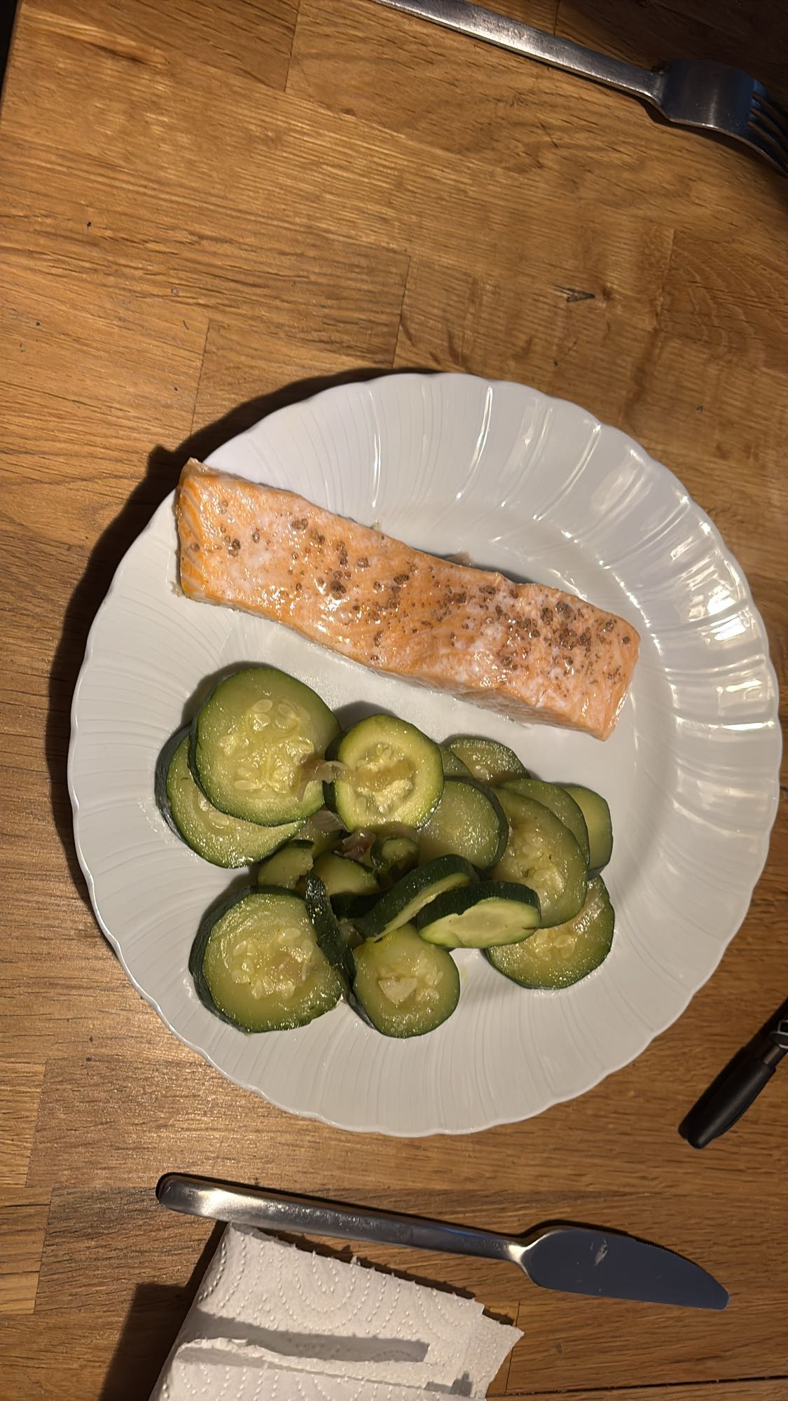 Saumon et courgettes