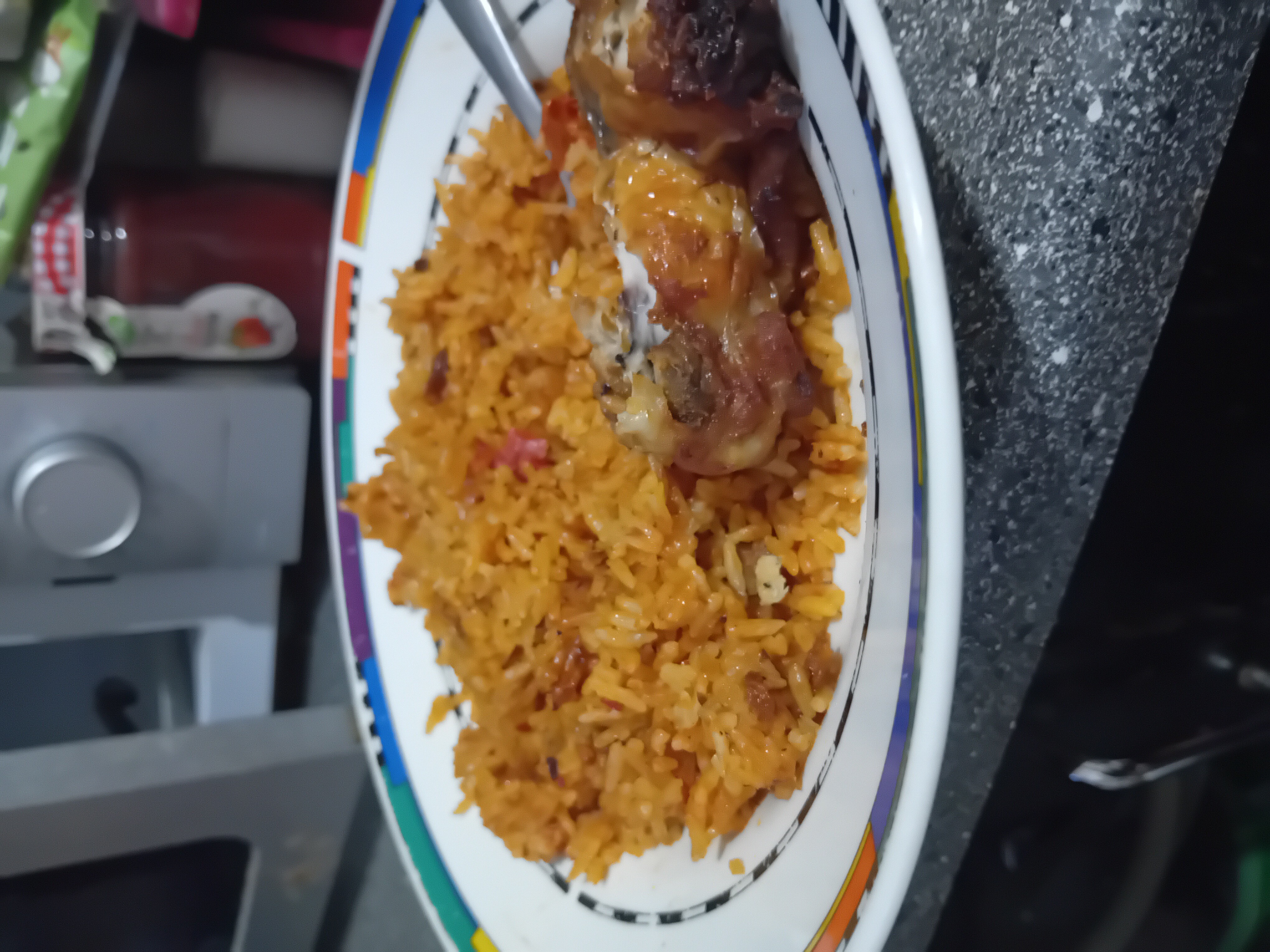 Jollof rice with chicken