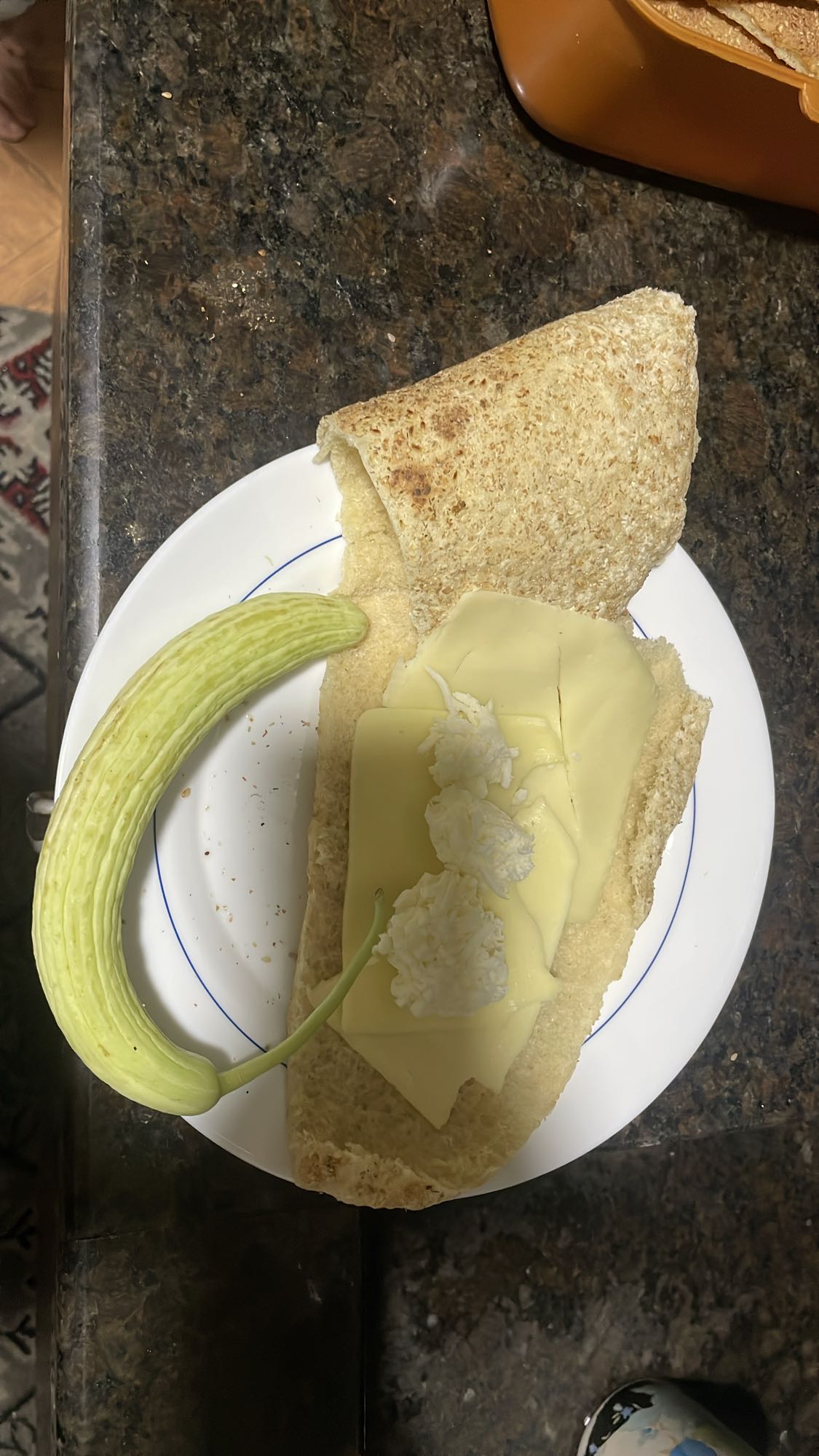 Cheese flatbread wrap