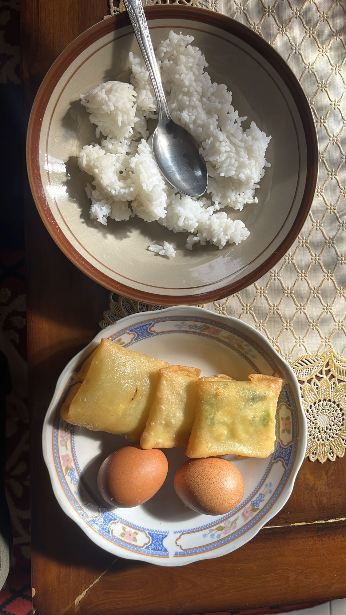 Nasi, telur, risoles