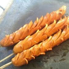 Fried Sausage Skewers