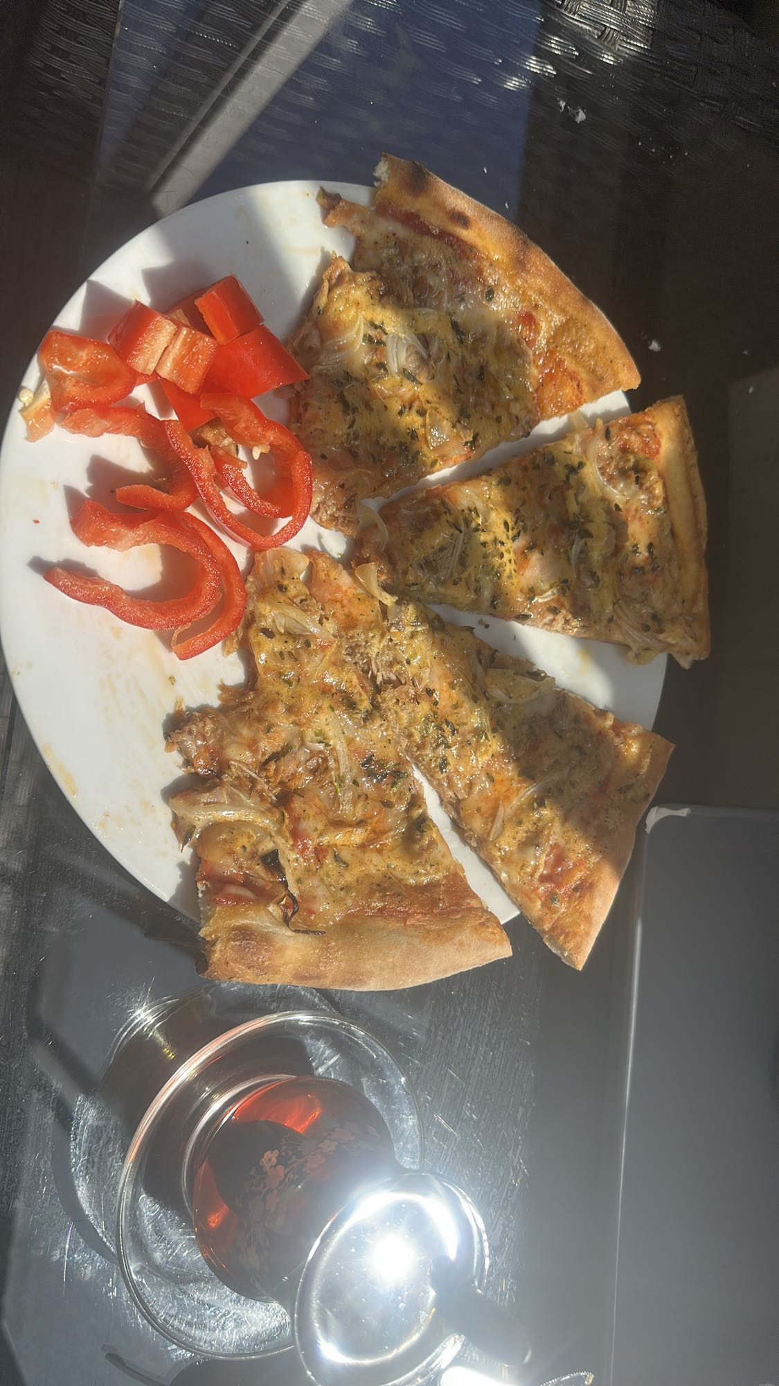 Pizza med paprika & te