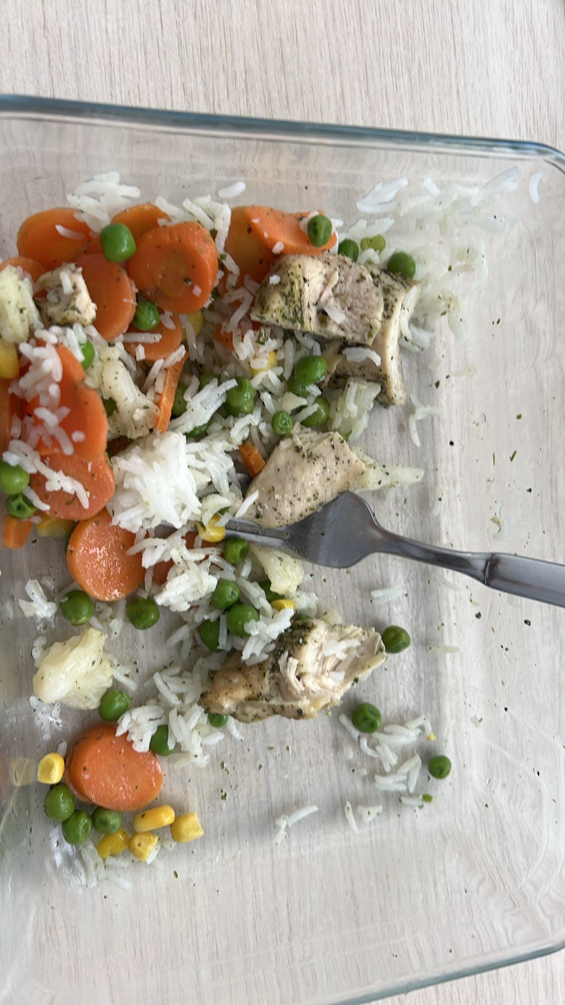 Kurczak z ryżem i warzywami