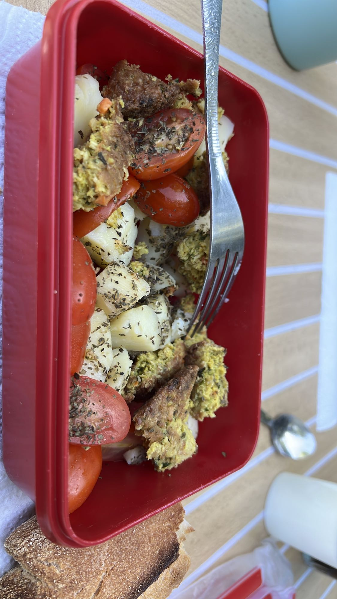 Salade pommes de terre falafel