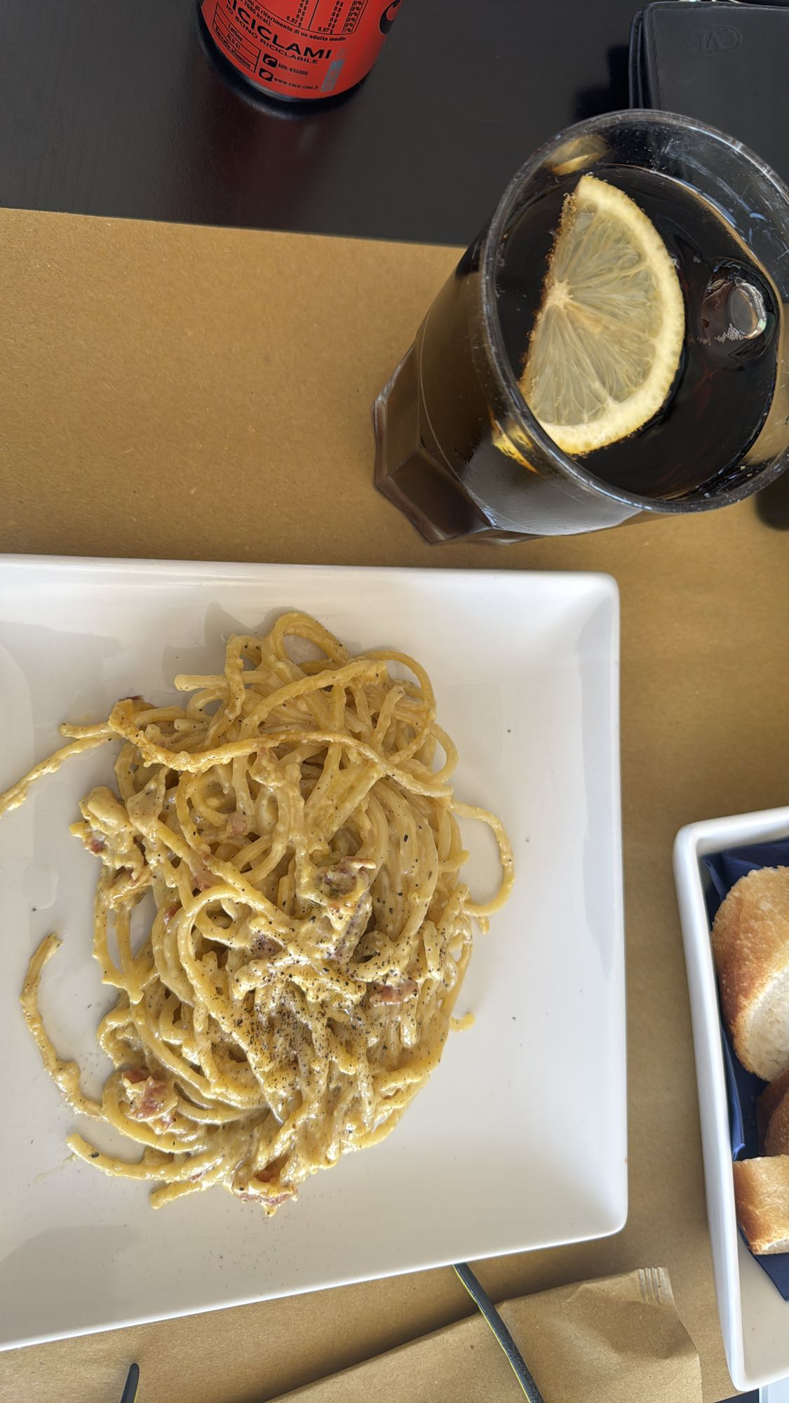 Spaghetti Carbonara & Cola