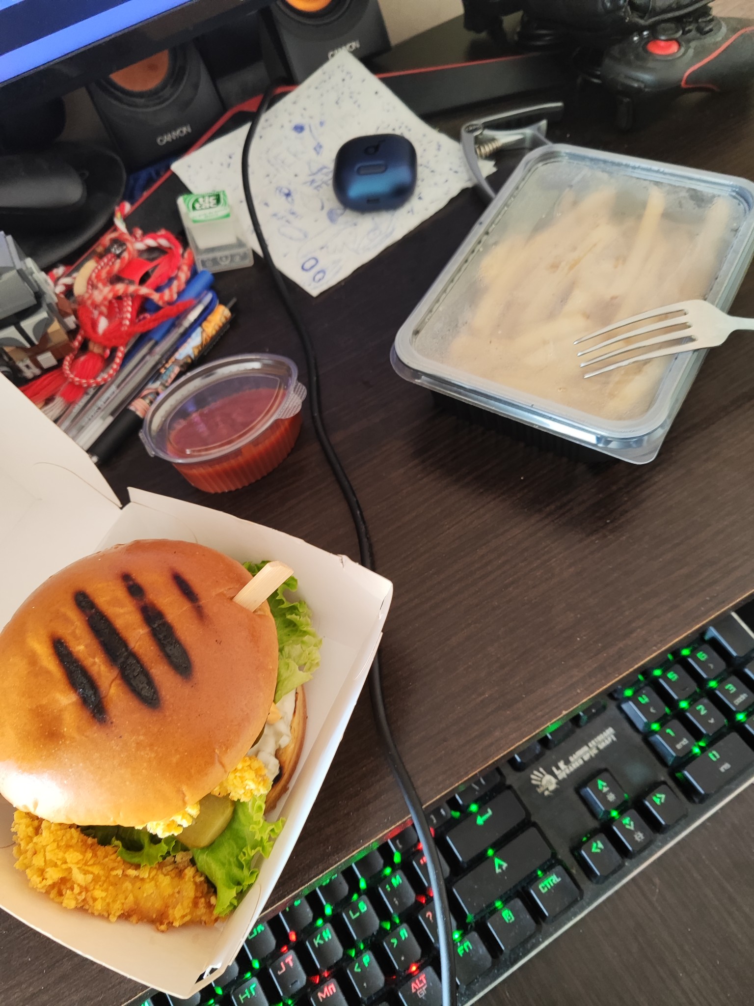 Chicken Burger & Fries