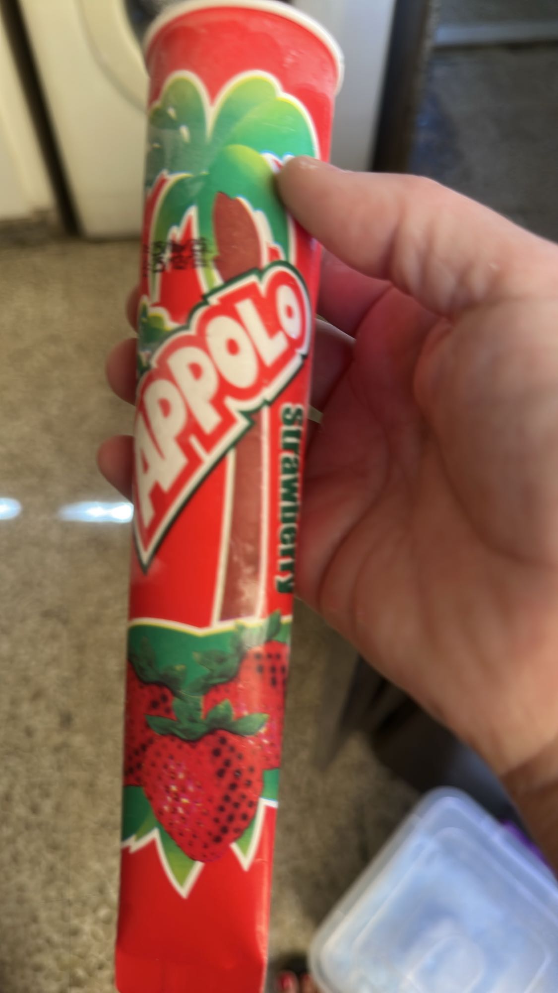 Strawberry ice pop