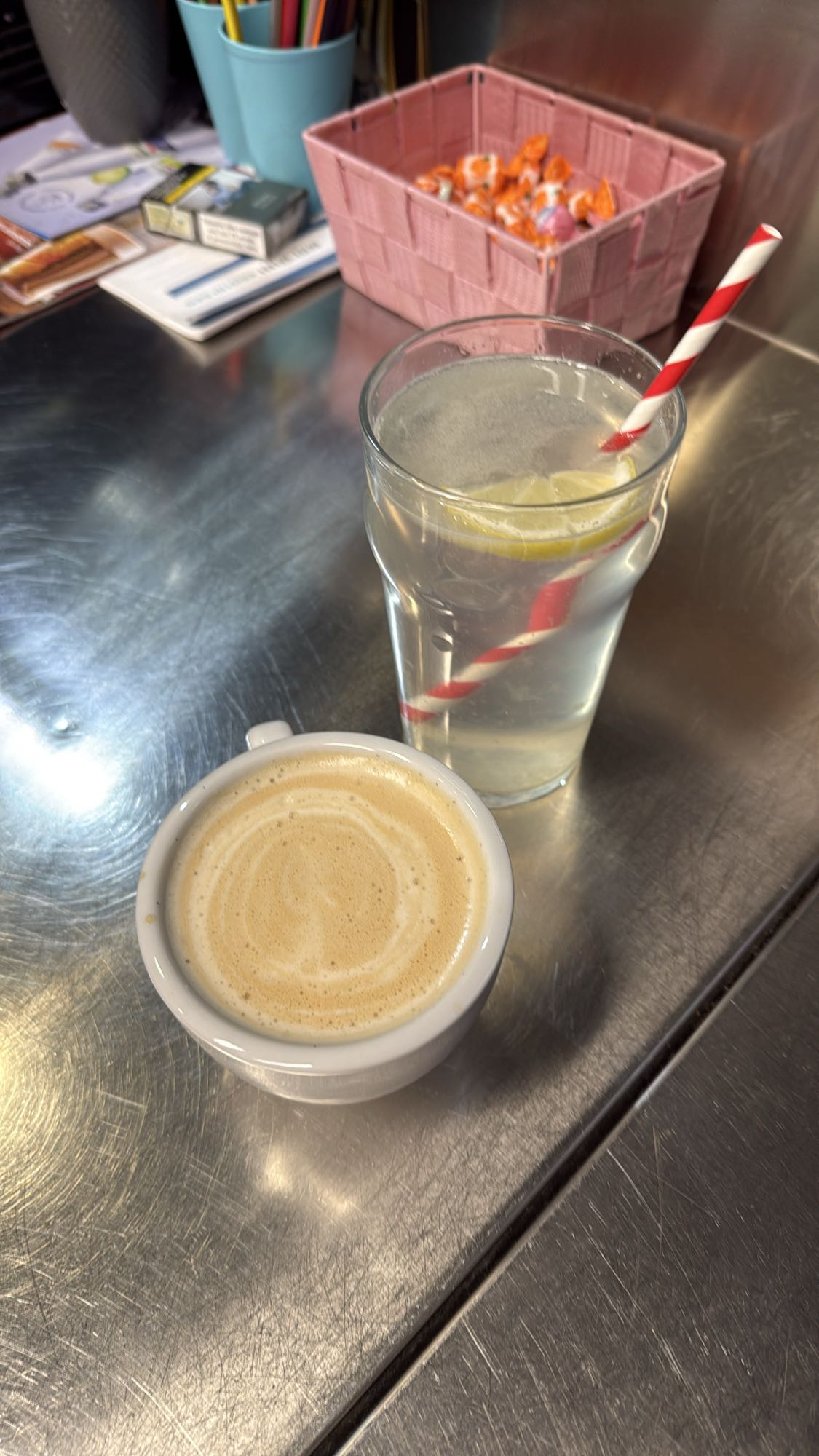 Coffee and Lemon Water