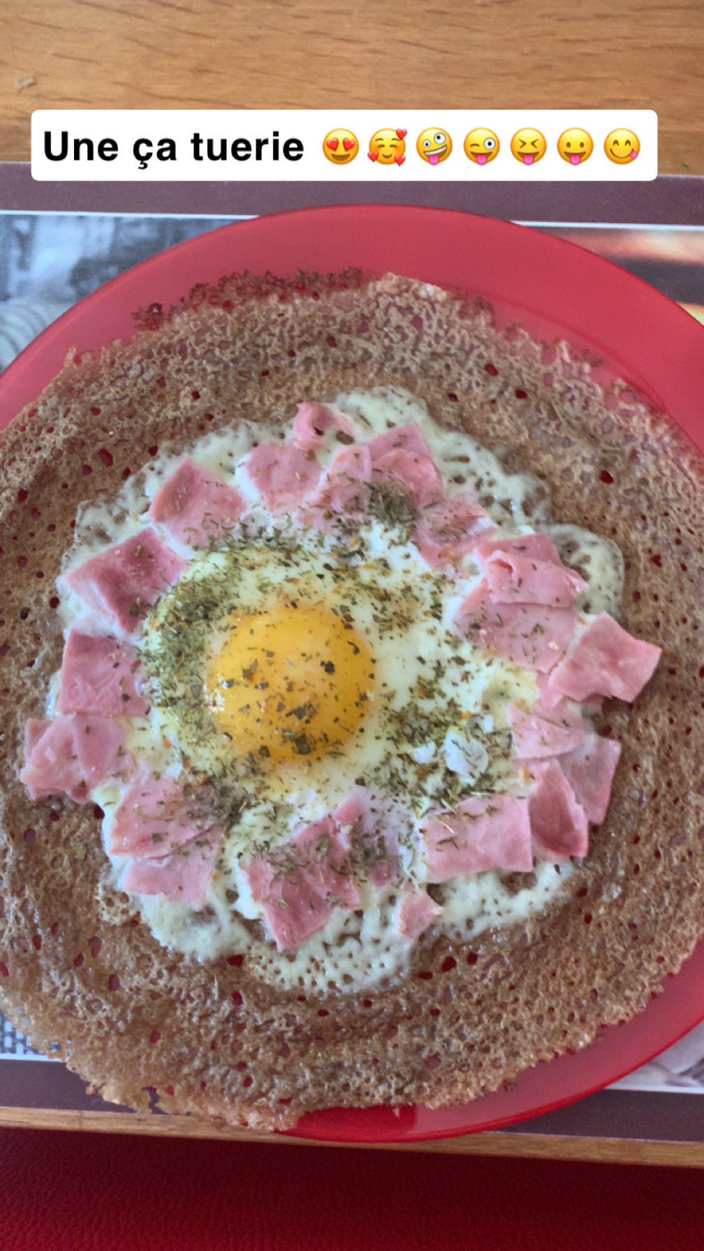 Galette œuf jambon