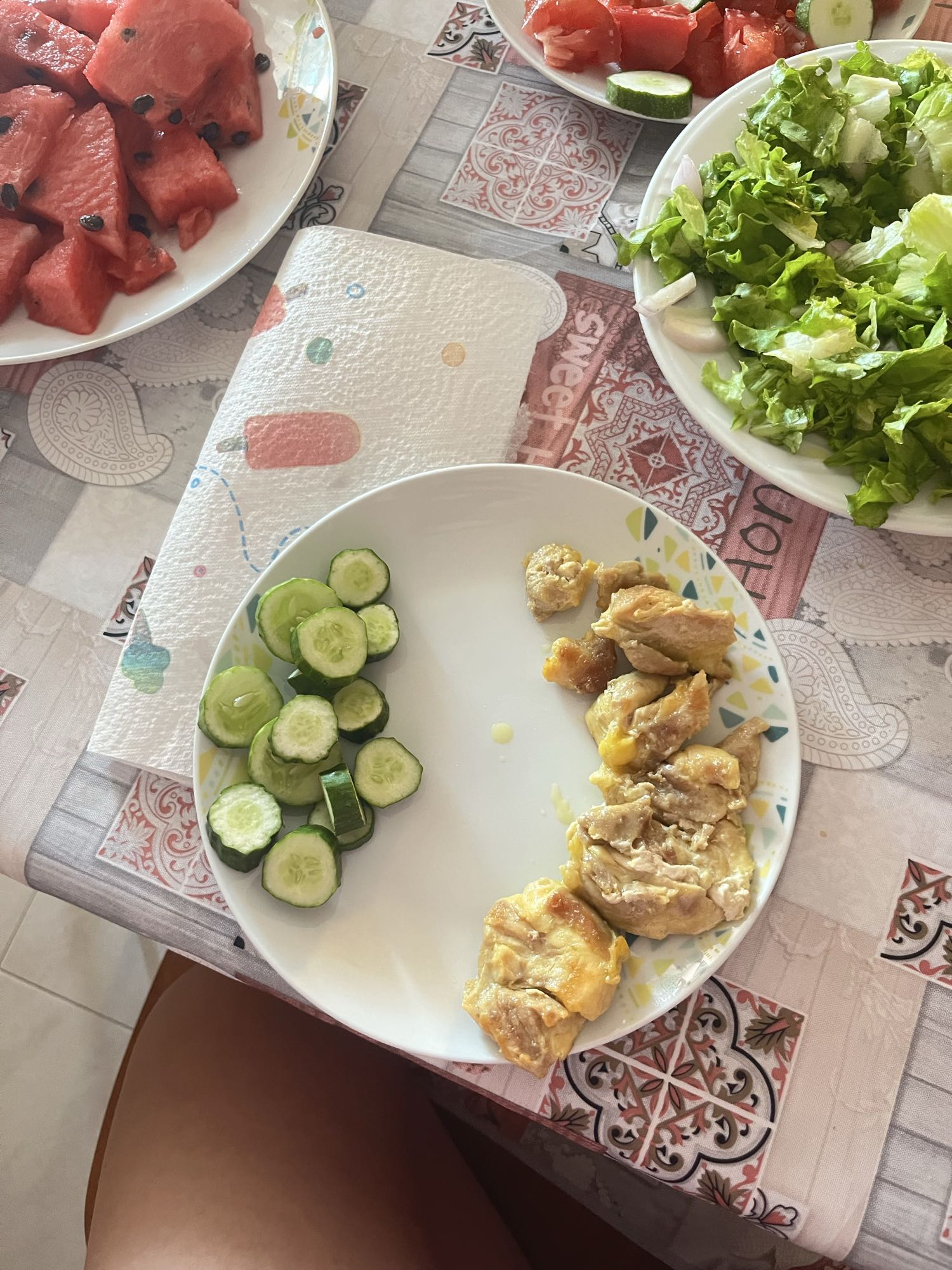 Chicken and Cucumber Plate