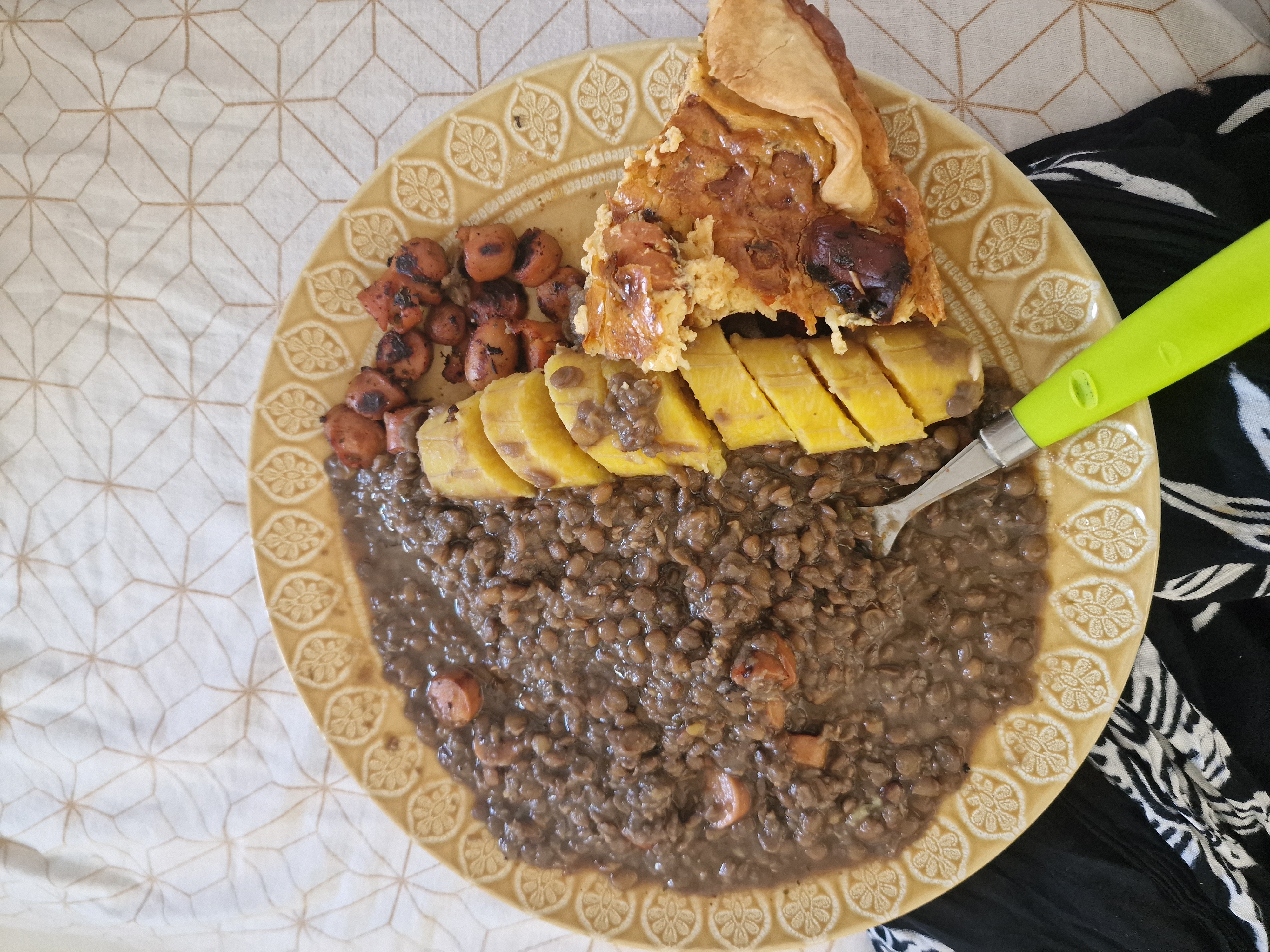 Lentilles et plantain