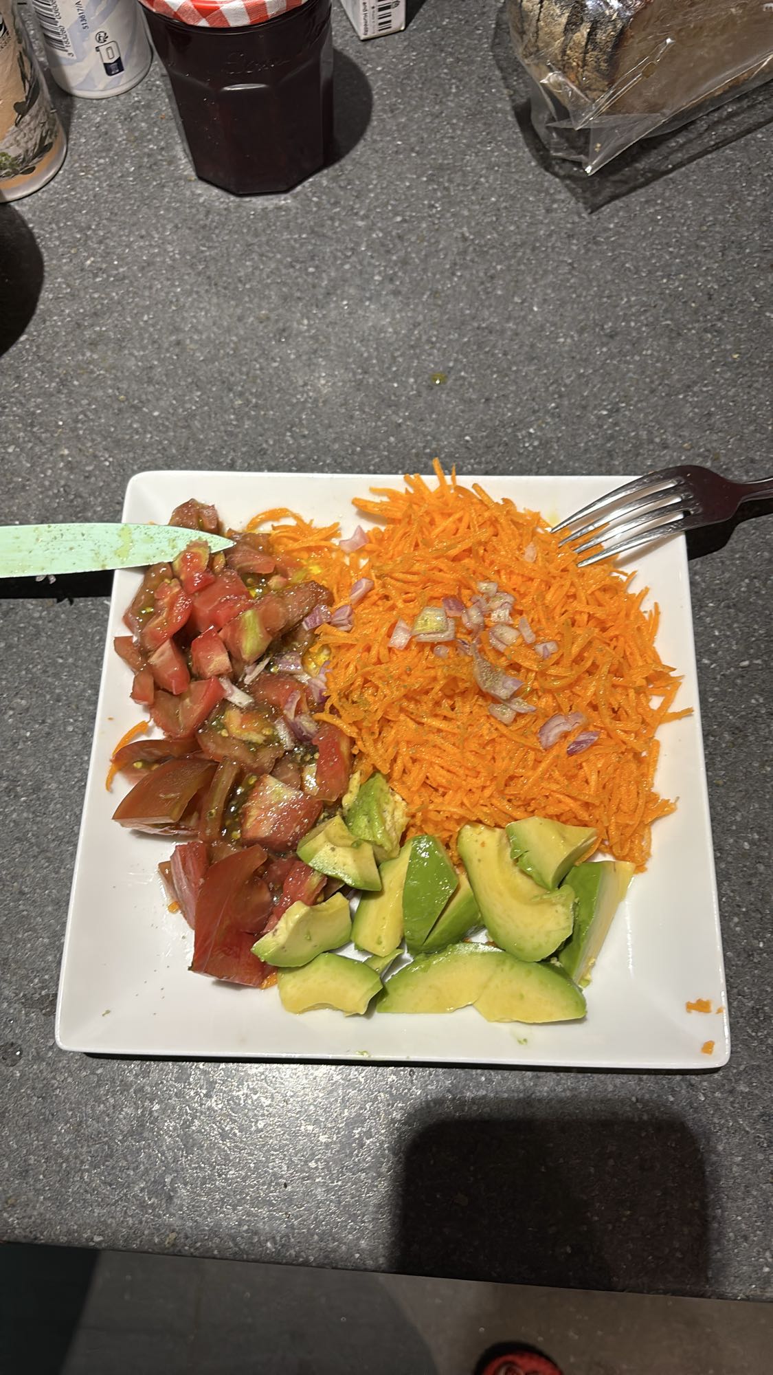 Salade crudités avocat