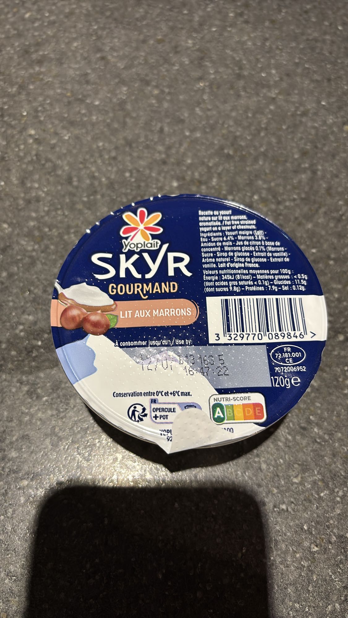 Skyr aux marrons