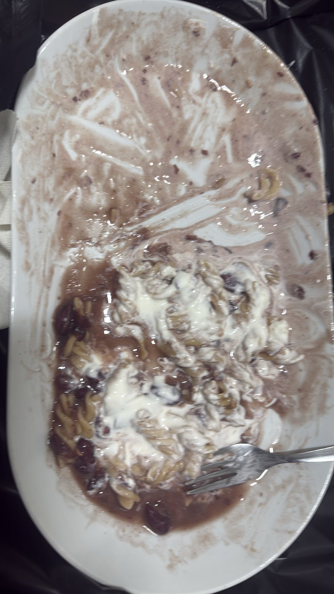 Yogurt cherry pasta mix