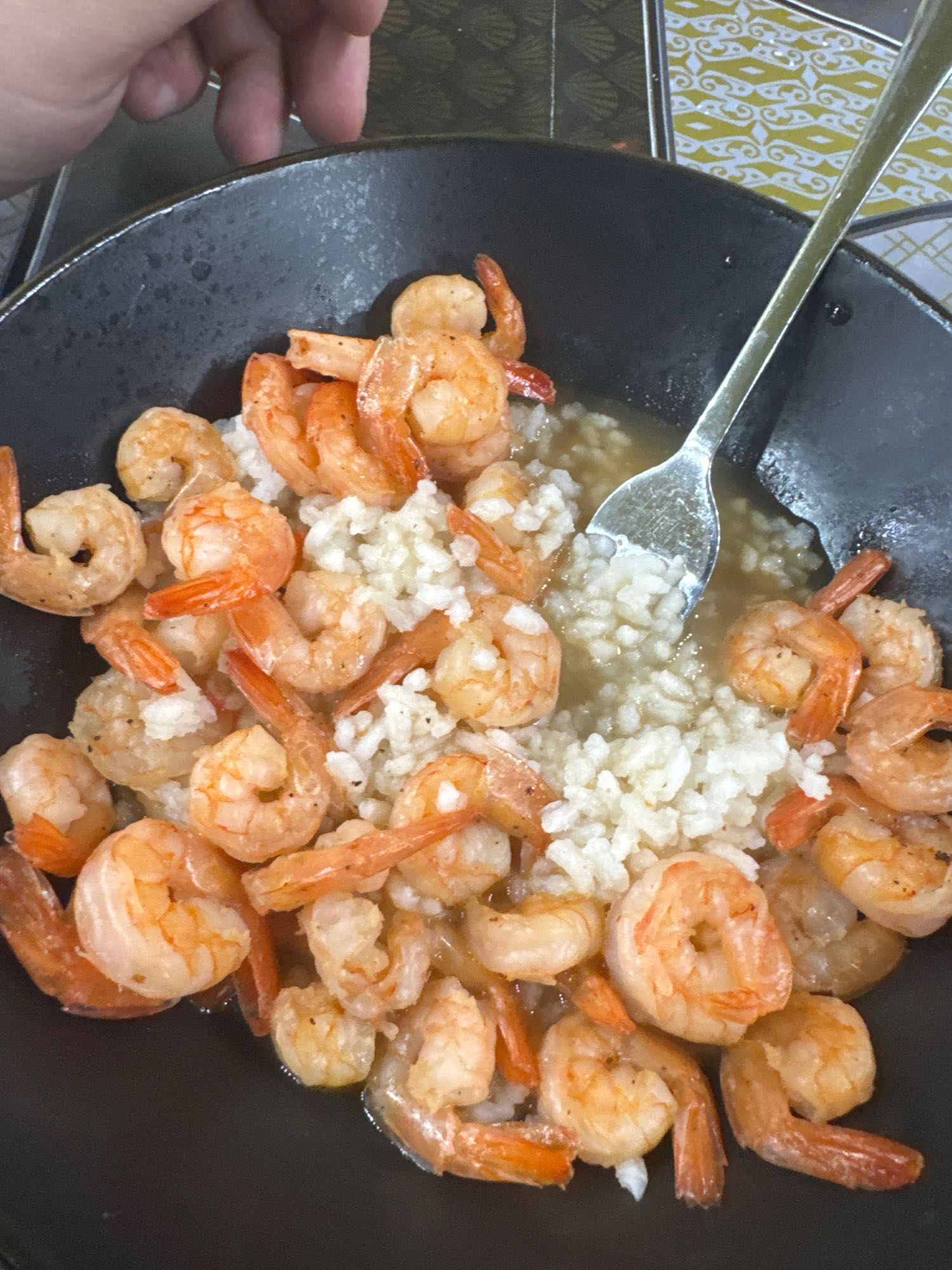 креветки с рисом