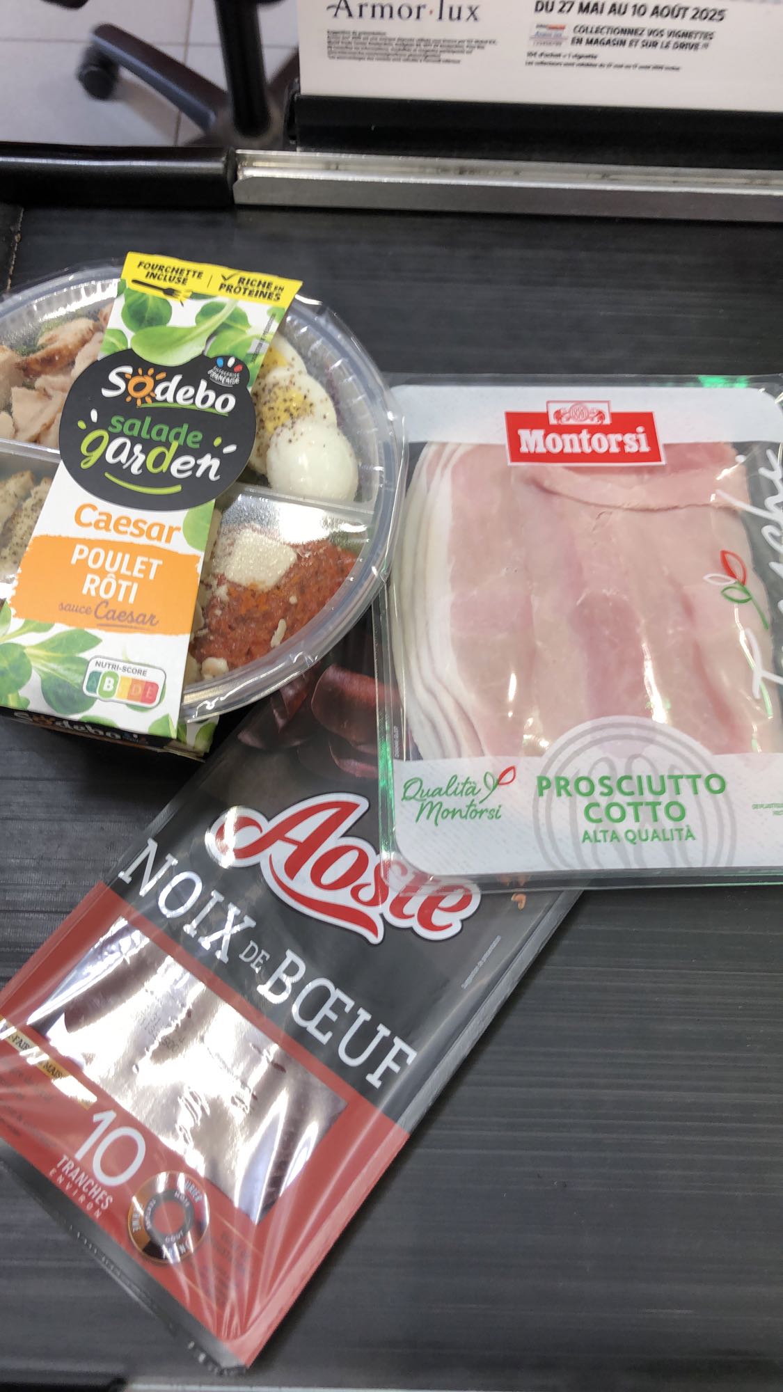 Salade César et charcuterie