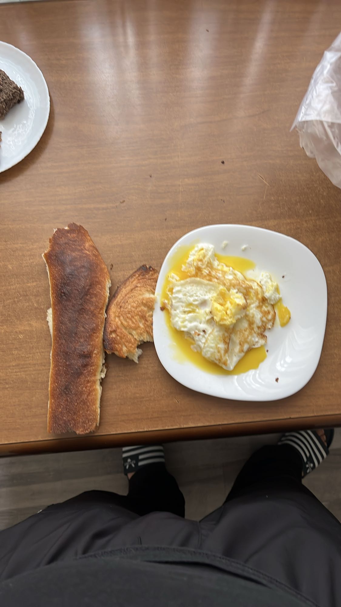 яичница с хлебом