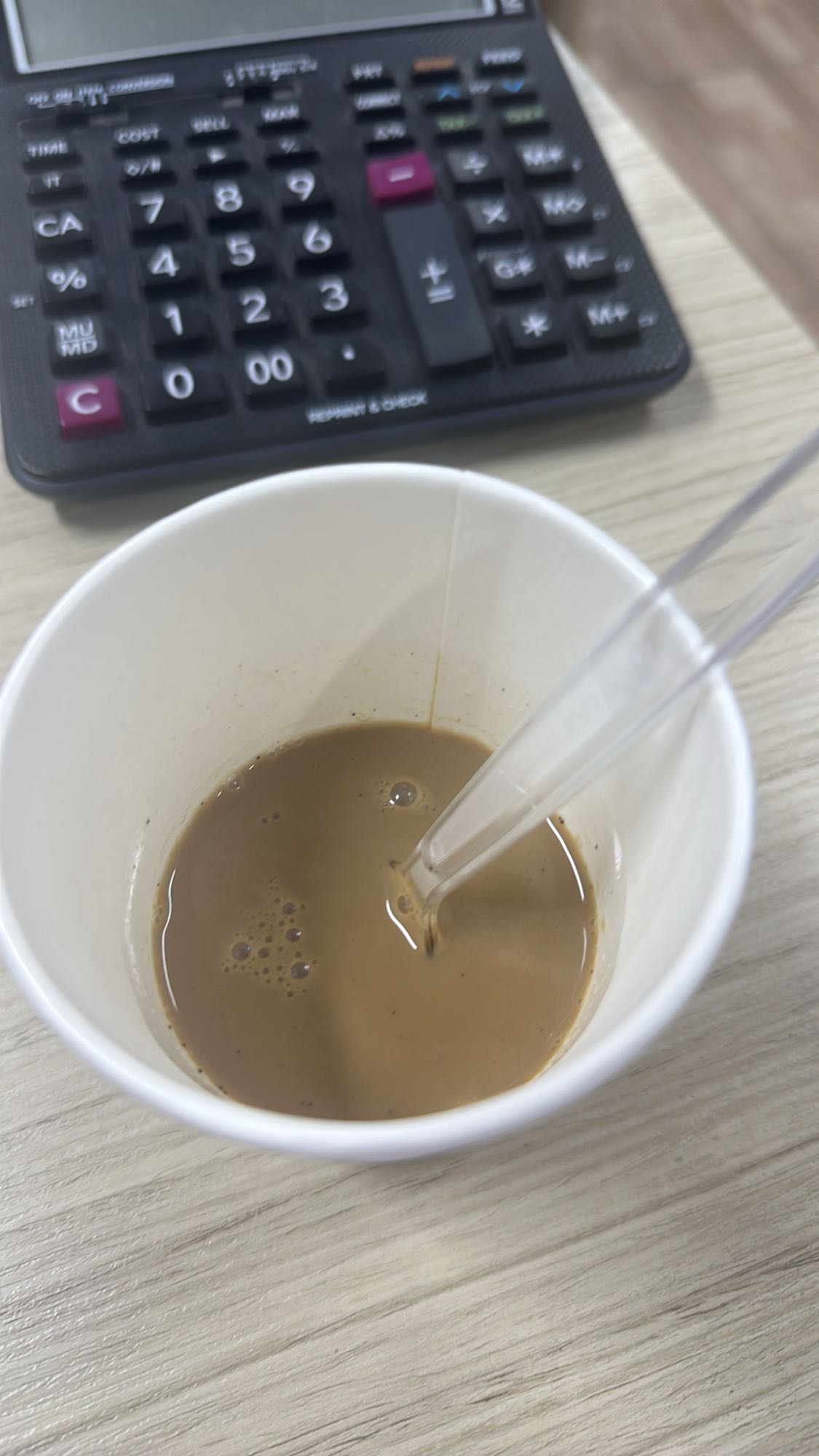 Café com leite pequeno