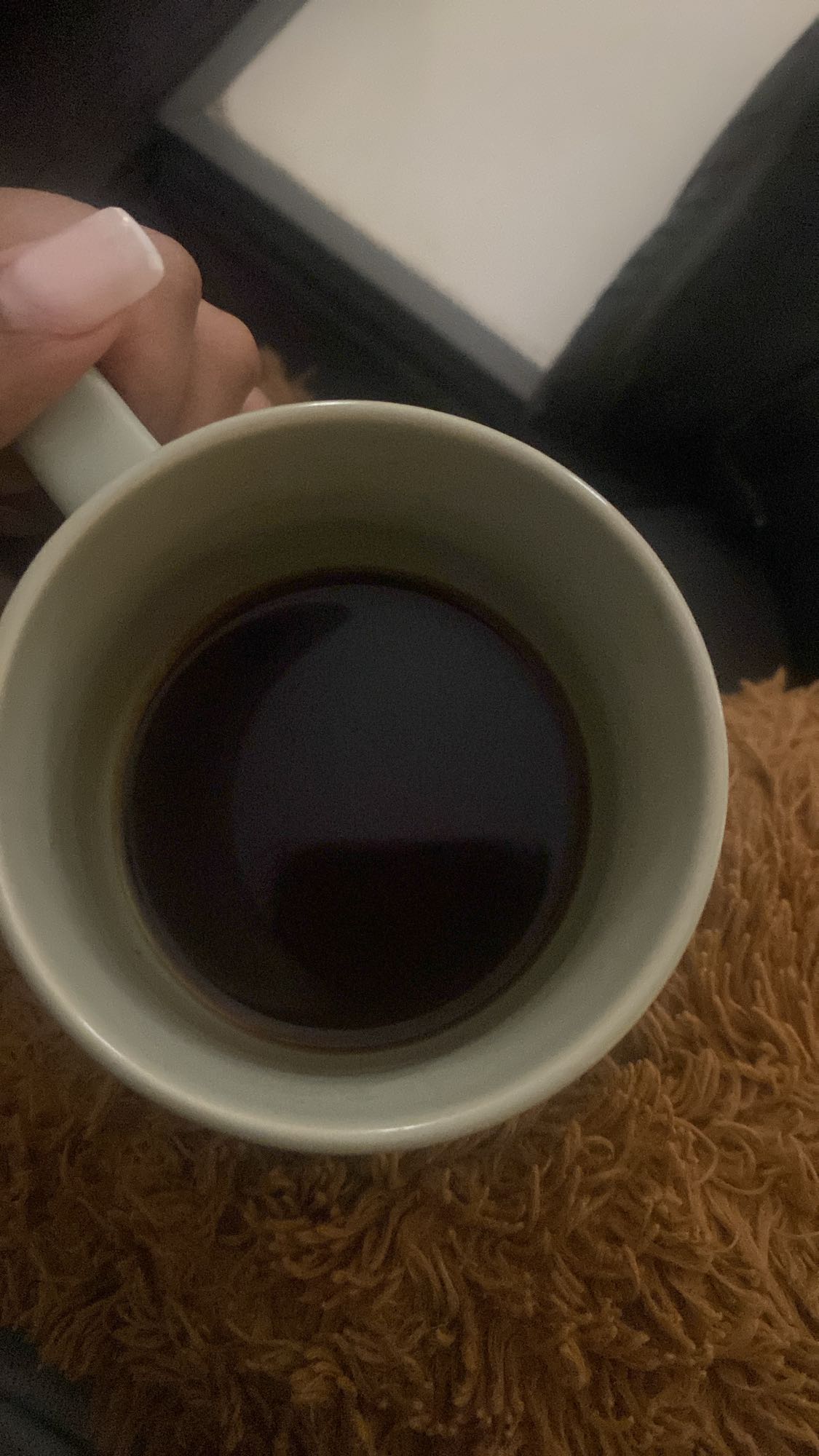 taza de café negro