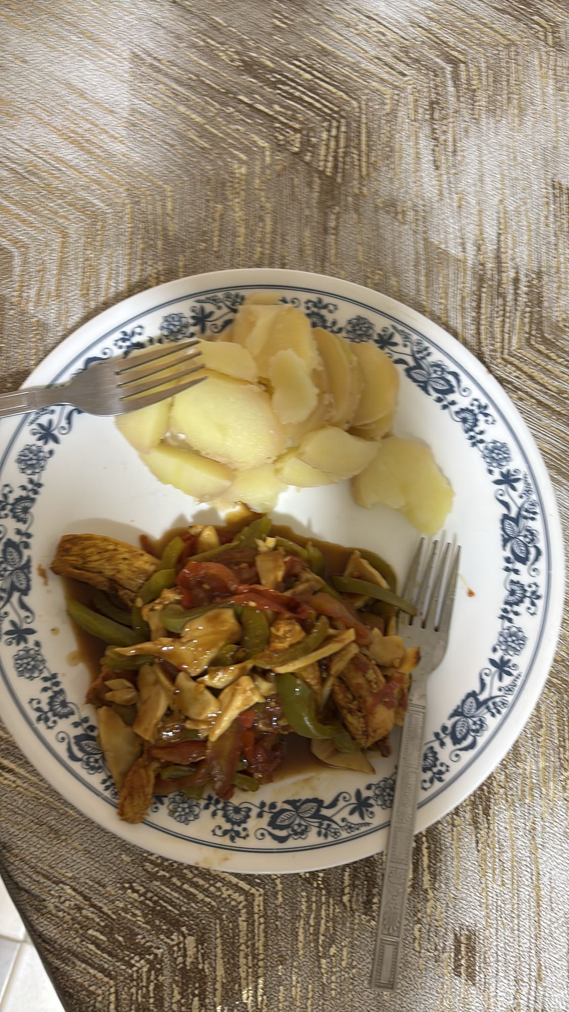 Chicken Veggie Plate with Potato