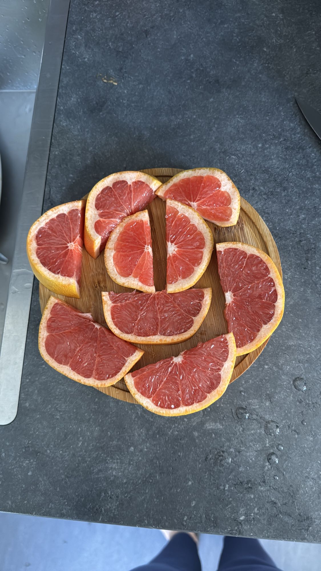 verse grapefruit schijven