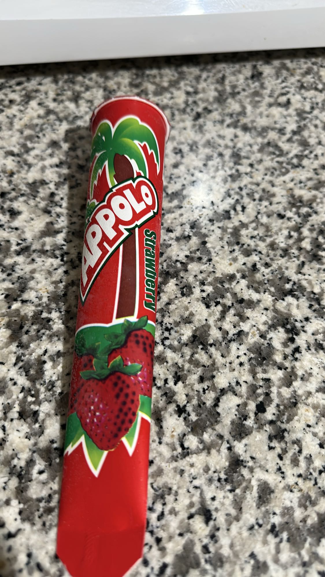 Strawberry ice pop