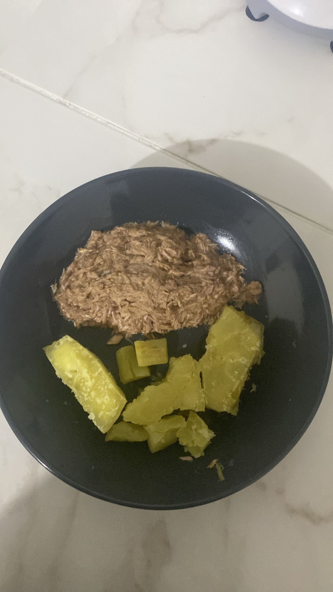 atún con yuca hervida