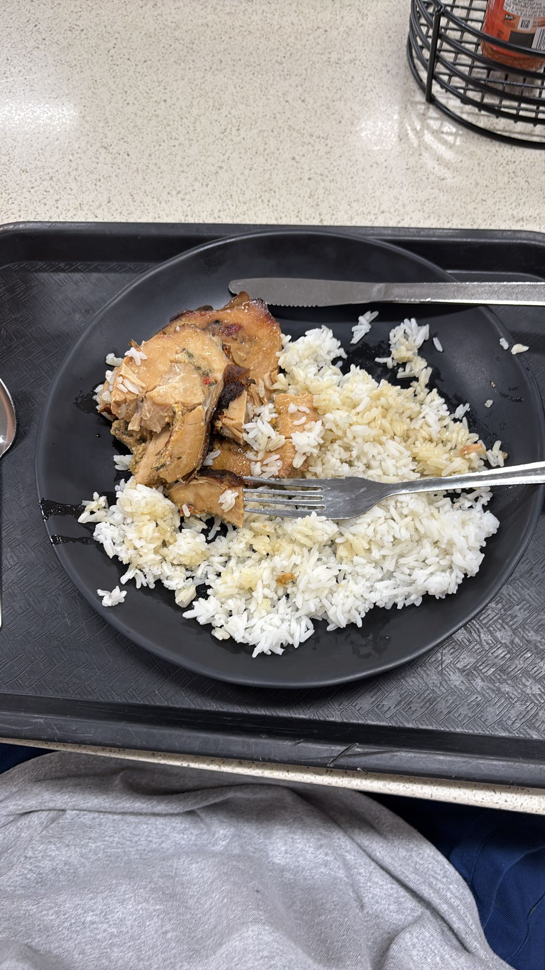 pollo con arroz blanco