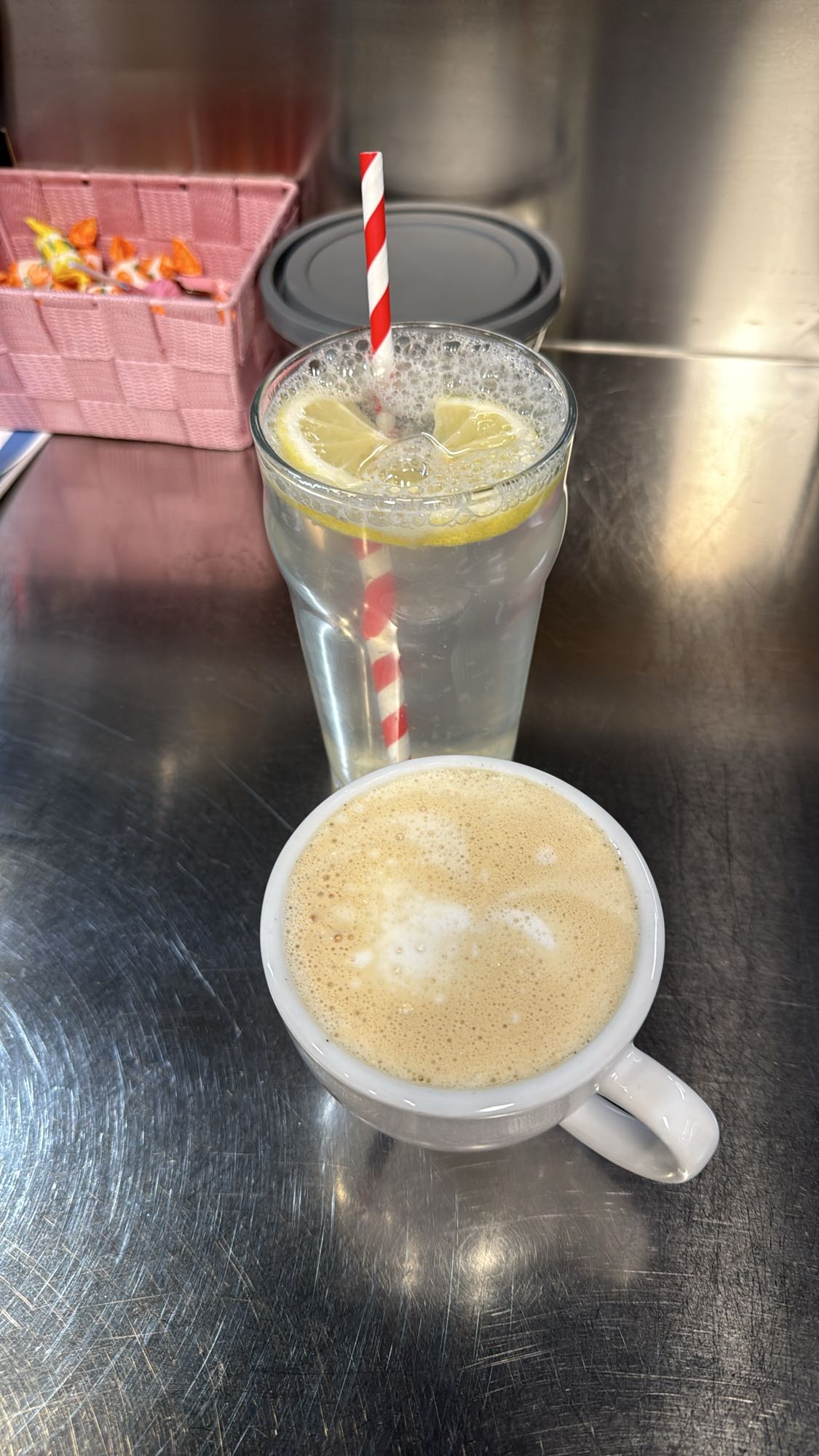 Coffee and Lemon Water