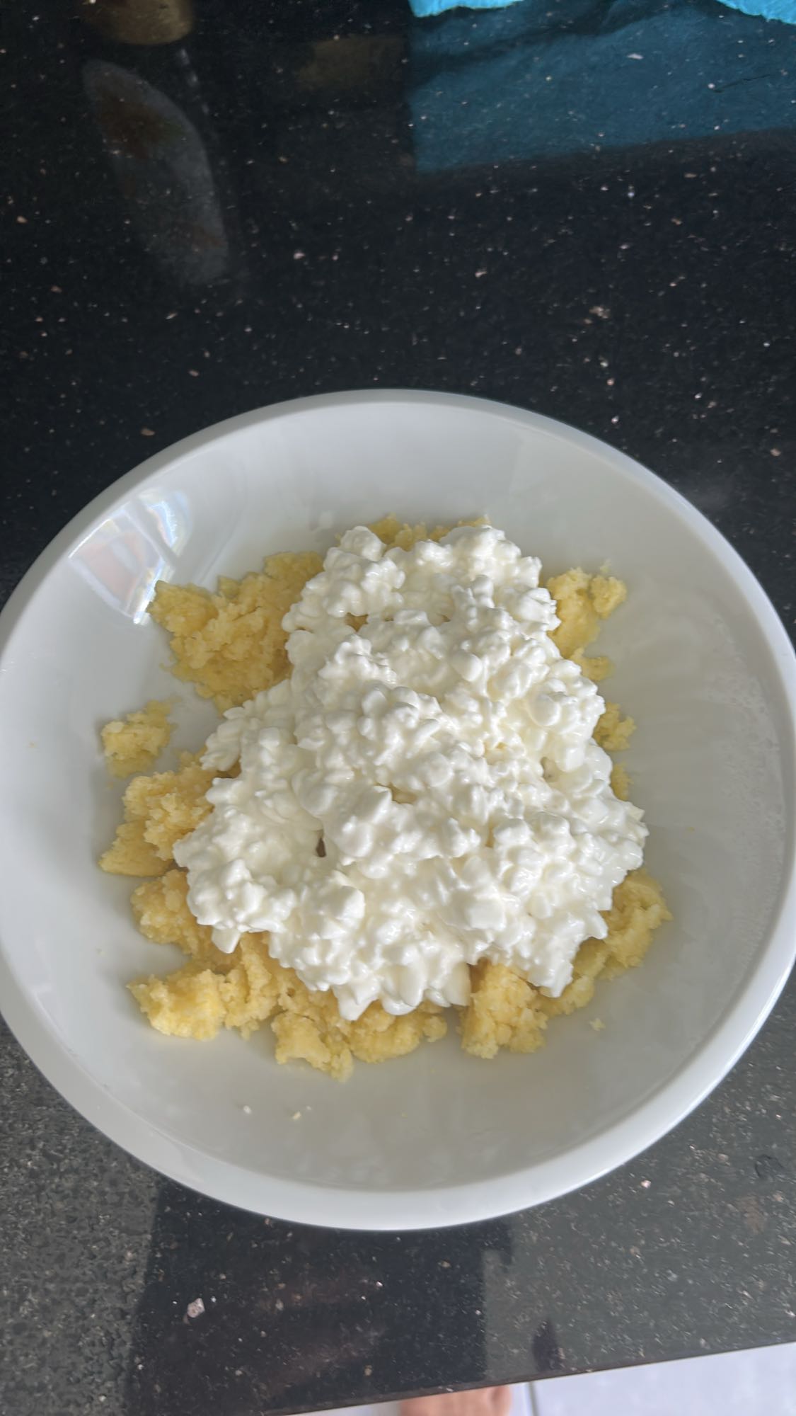 Polenta cu brânză de vaci