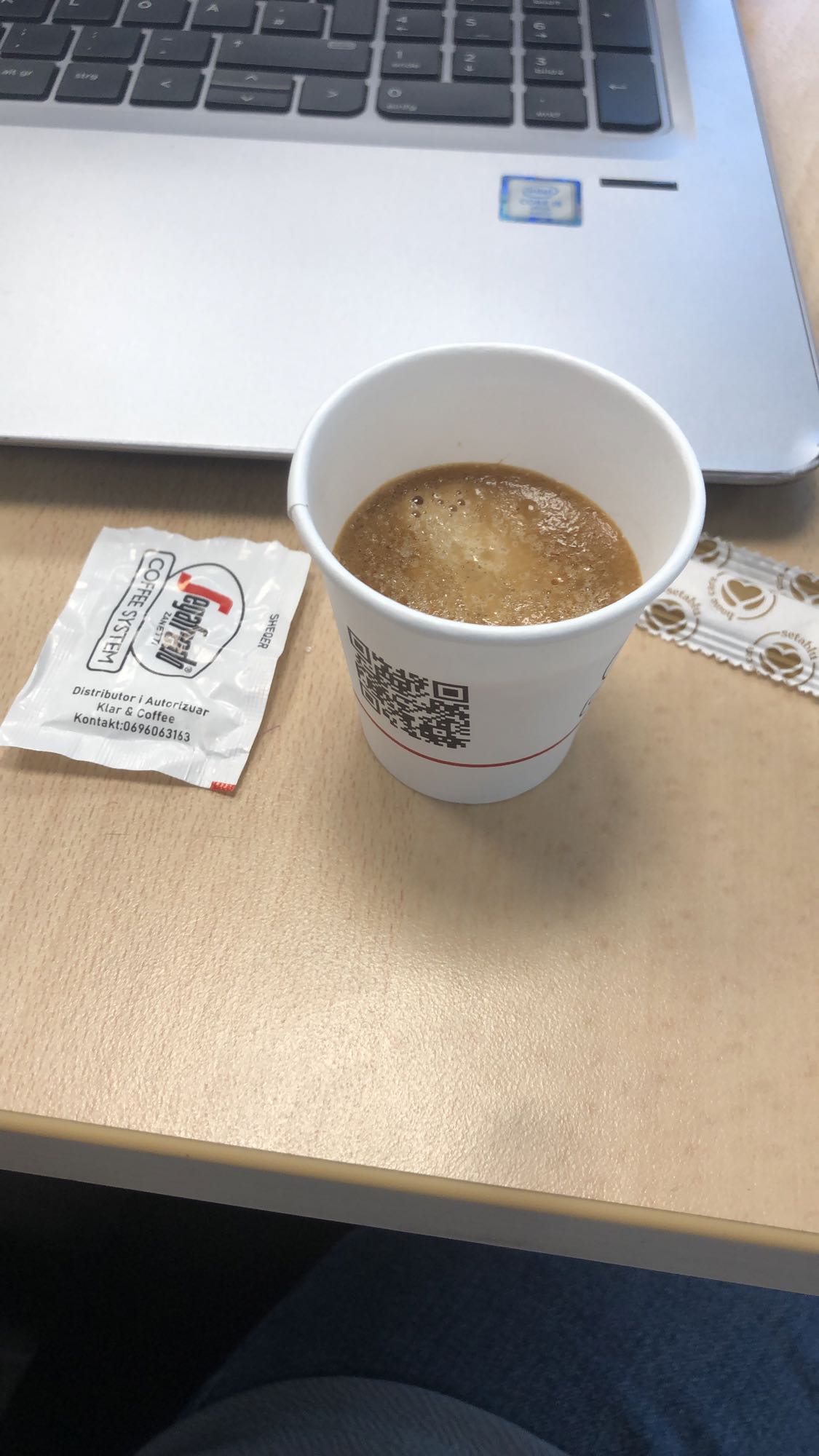 Espresso with sugar