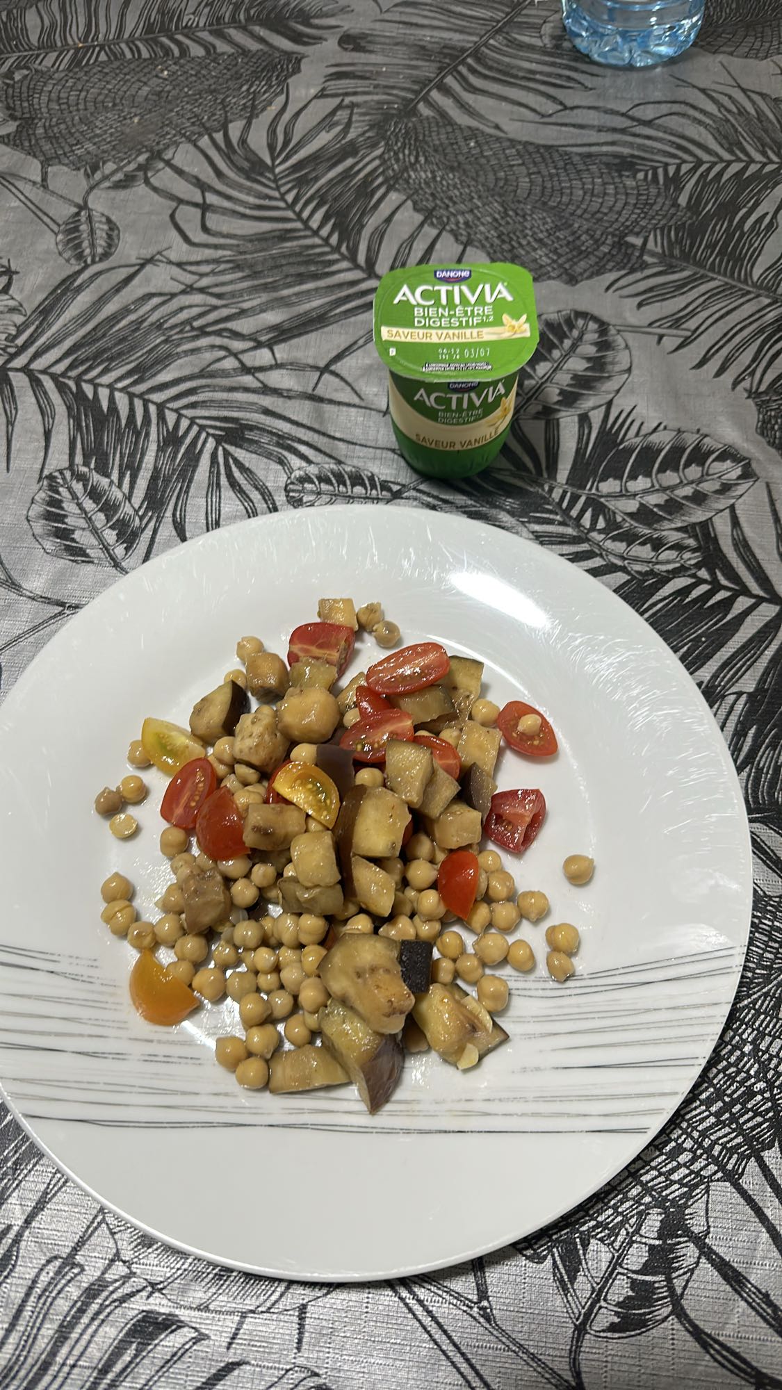 Salade pois chiches + yaourt