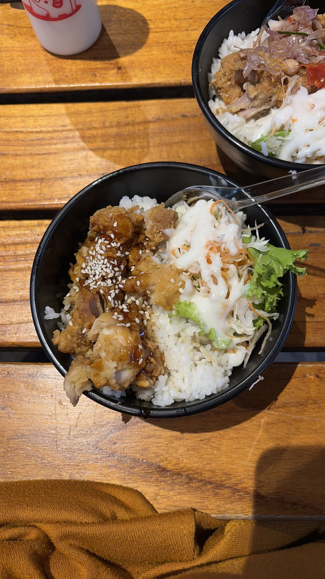 Nasi ayam goreng mayo