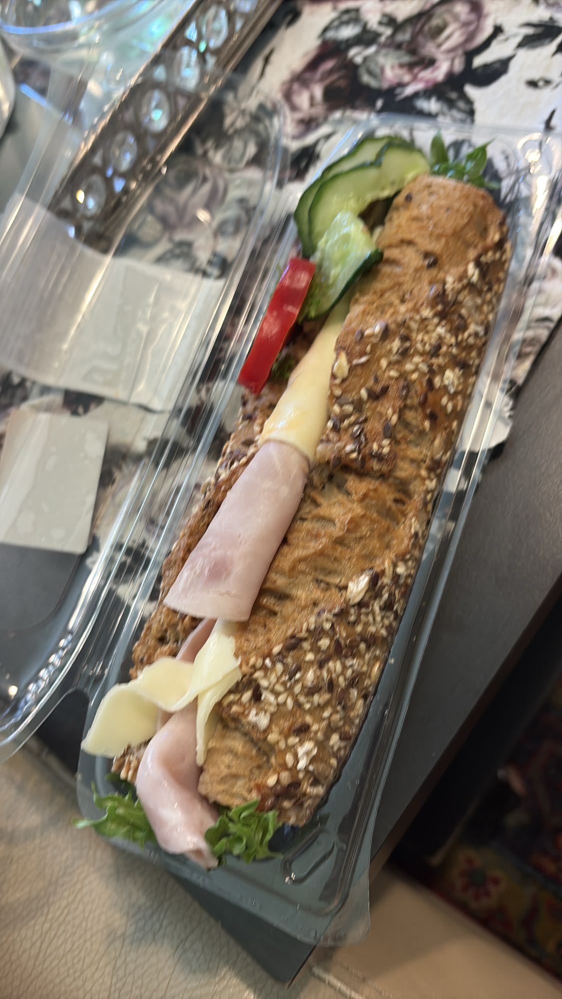 Ham cheese multigrain sandwich