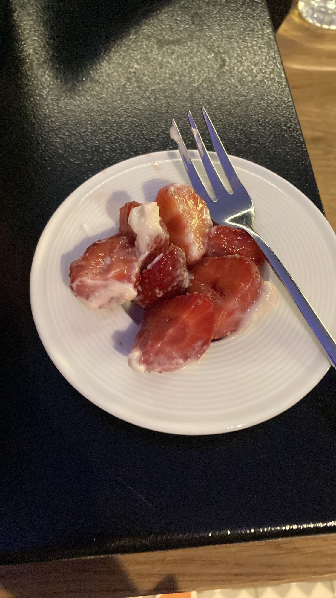 Strawberries with cream