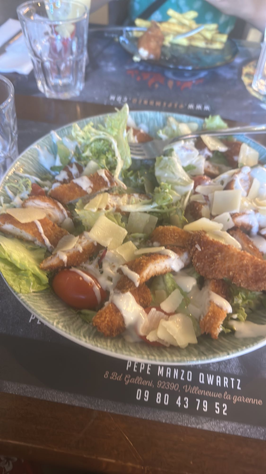 Salade poulet croustillant