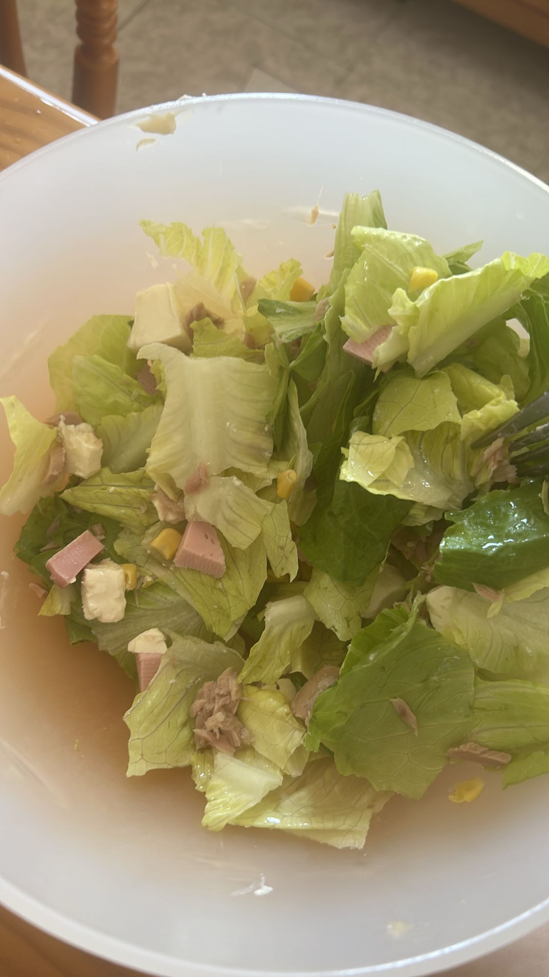 ensalada de atún y jamón