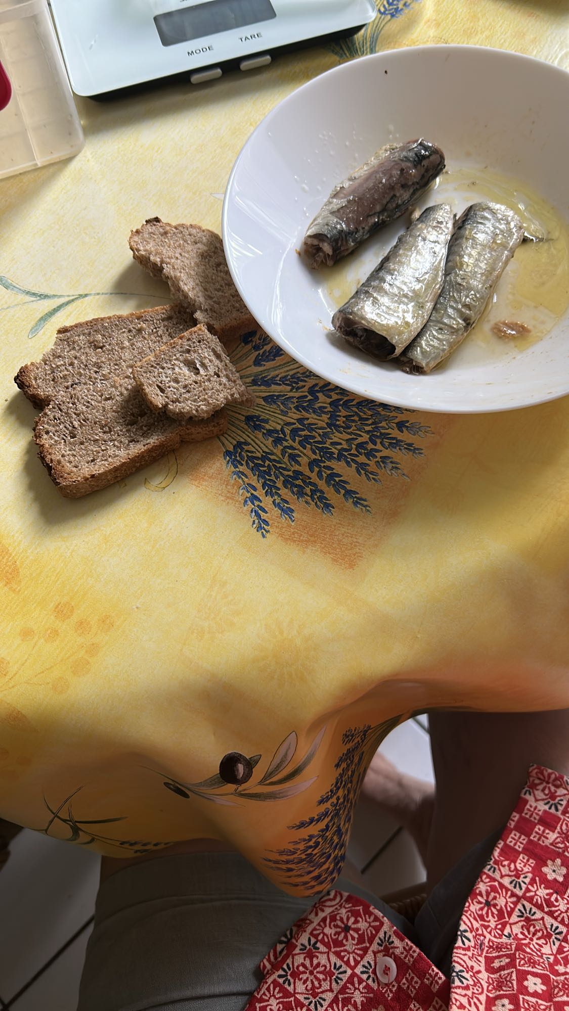 Sardines et pain complet