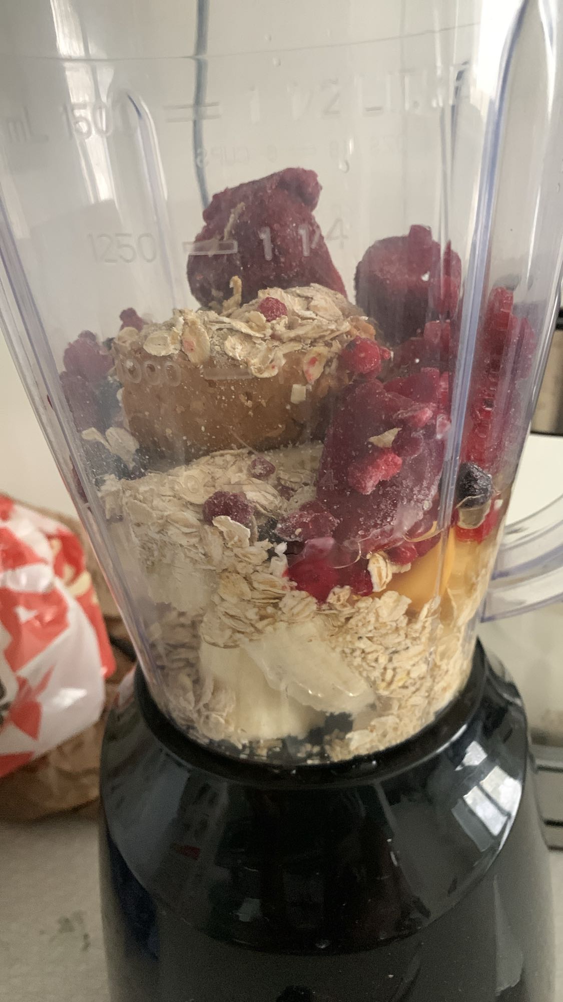 Bär och havre smoothie