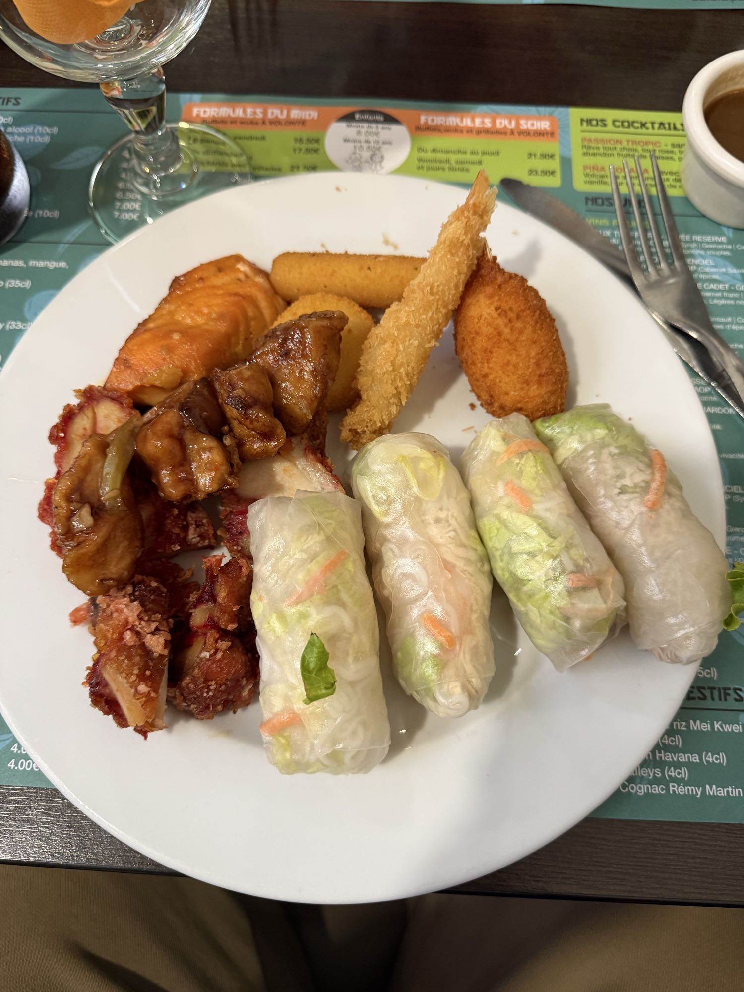 Assiette asiatique mixte