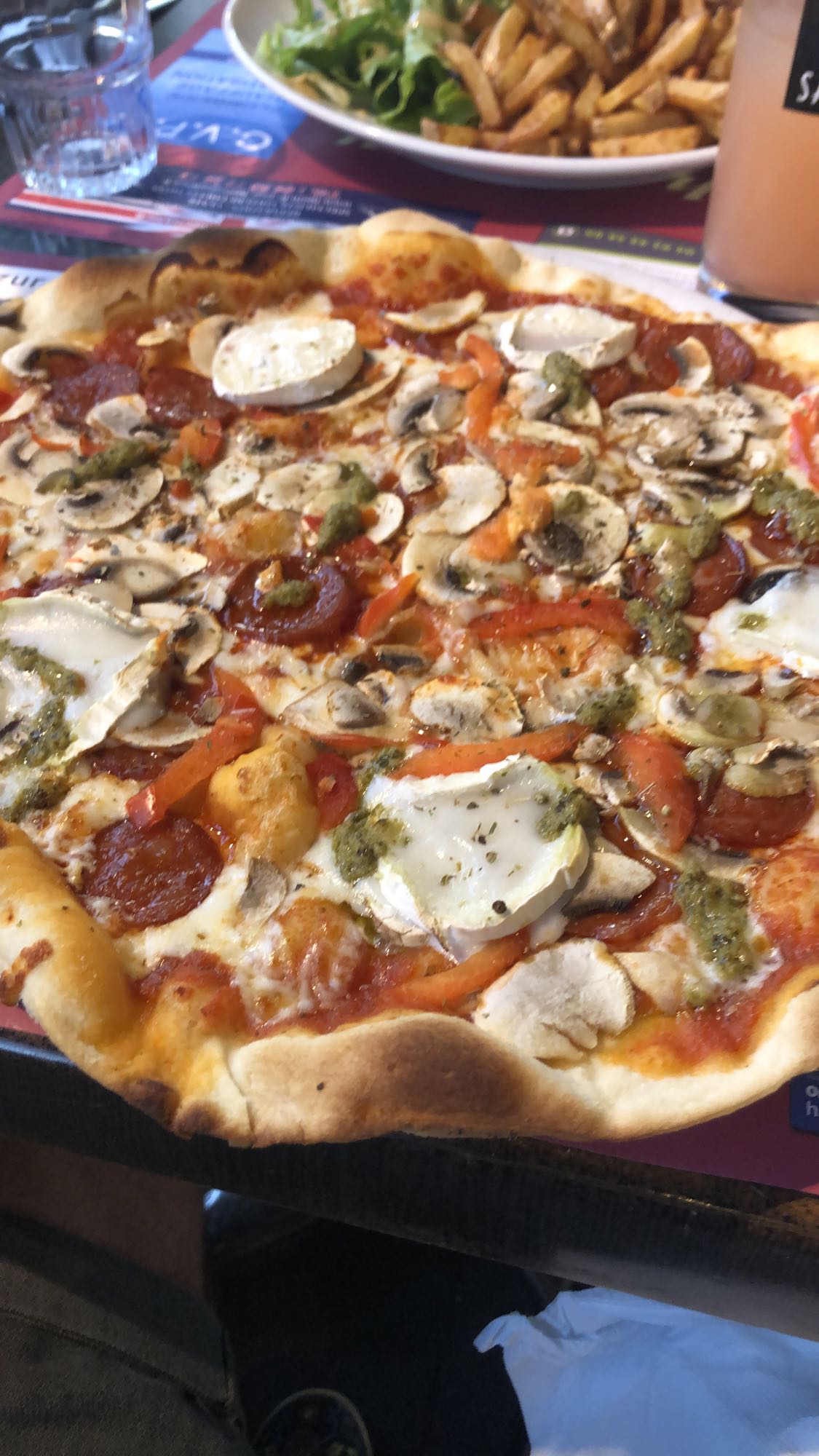 Pizza chèvre champignons