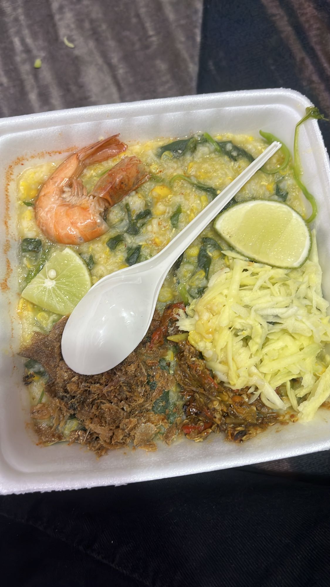 Bubur jagung udang
