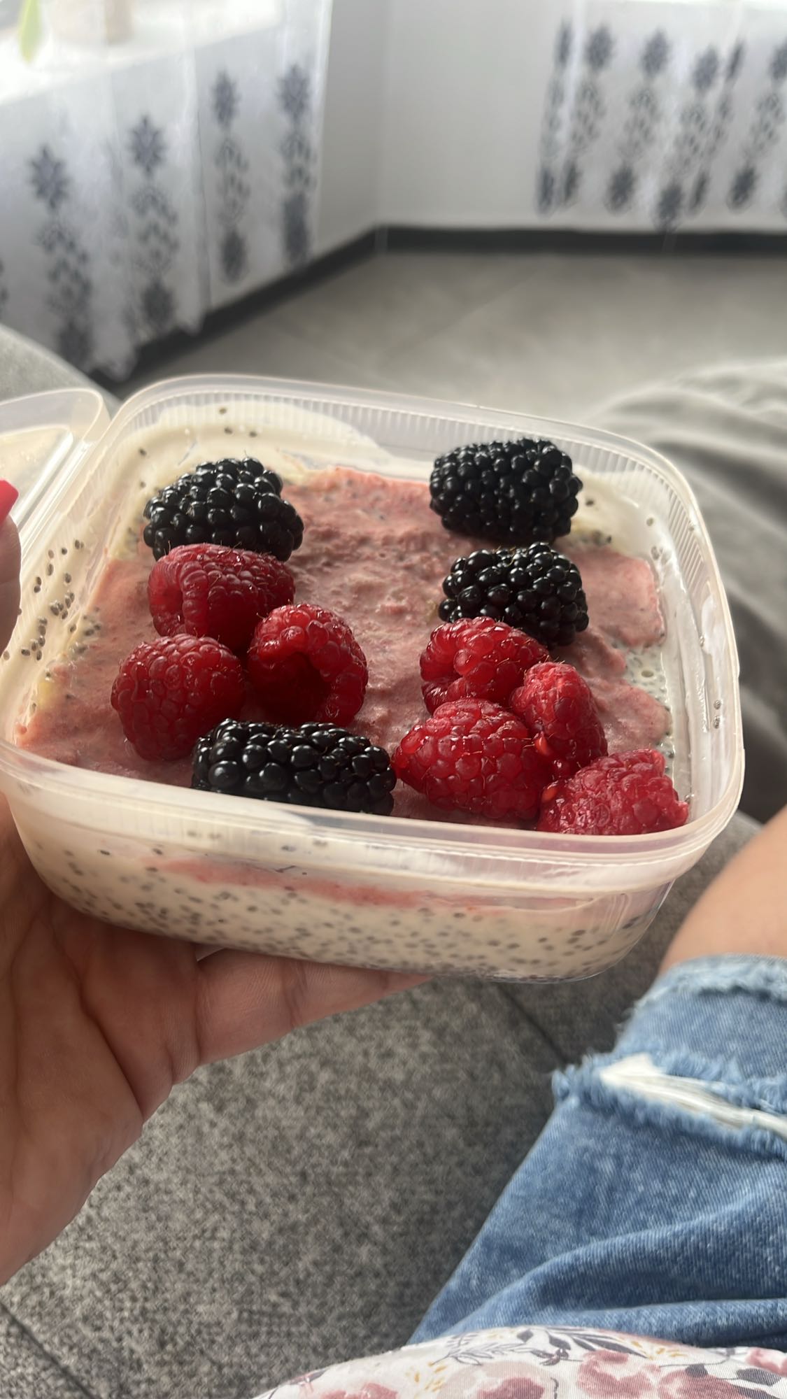 Budincă chia cu fructe