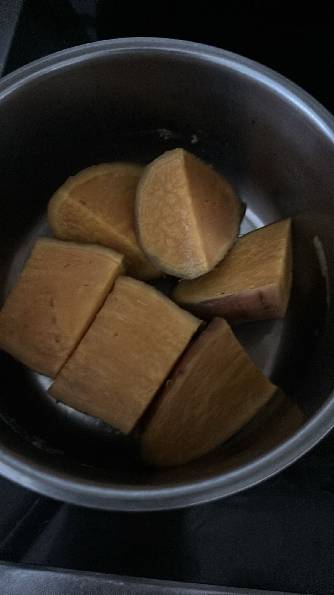 Gekochte Süßkartoffeln